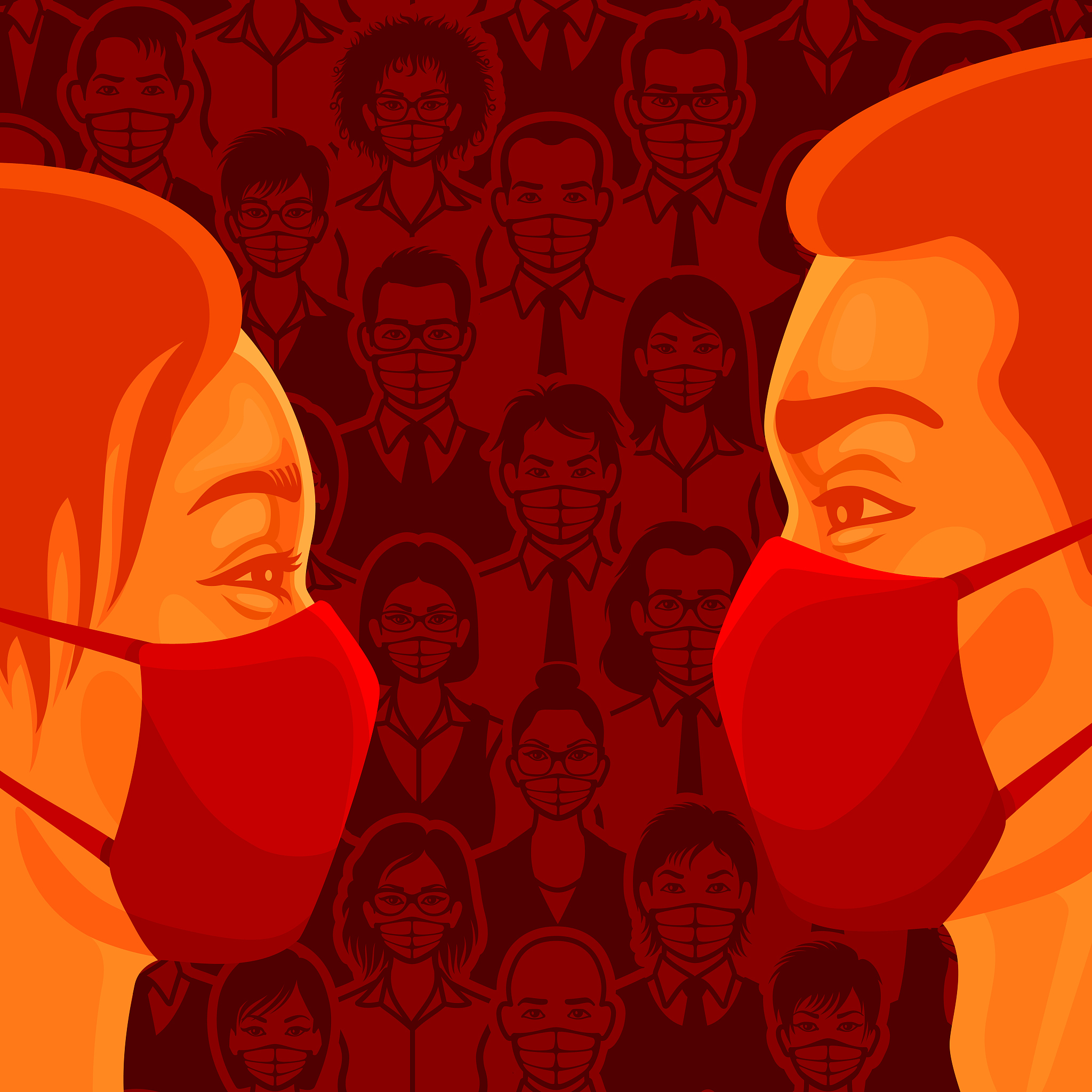 love in pandemic times. coronavirus prevention.