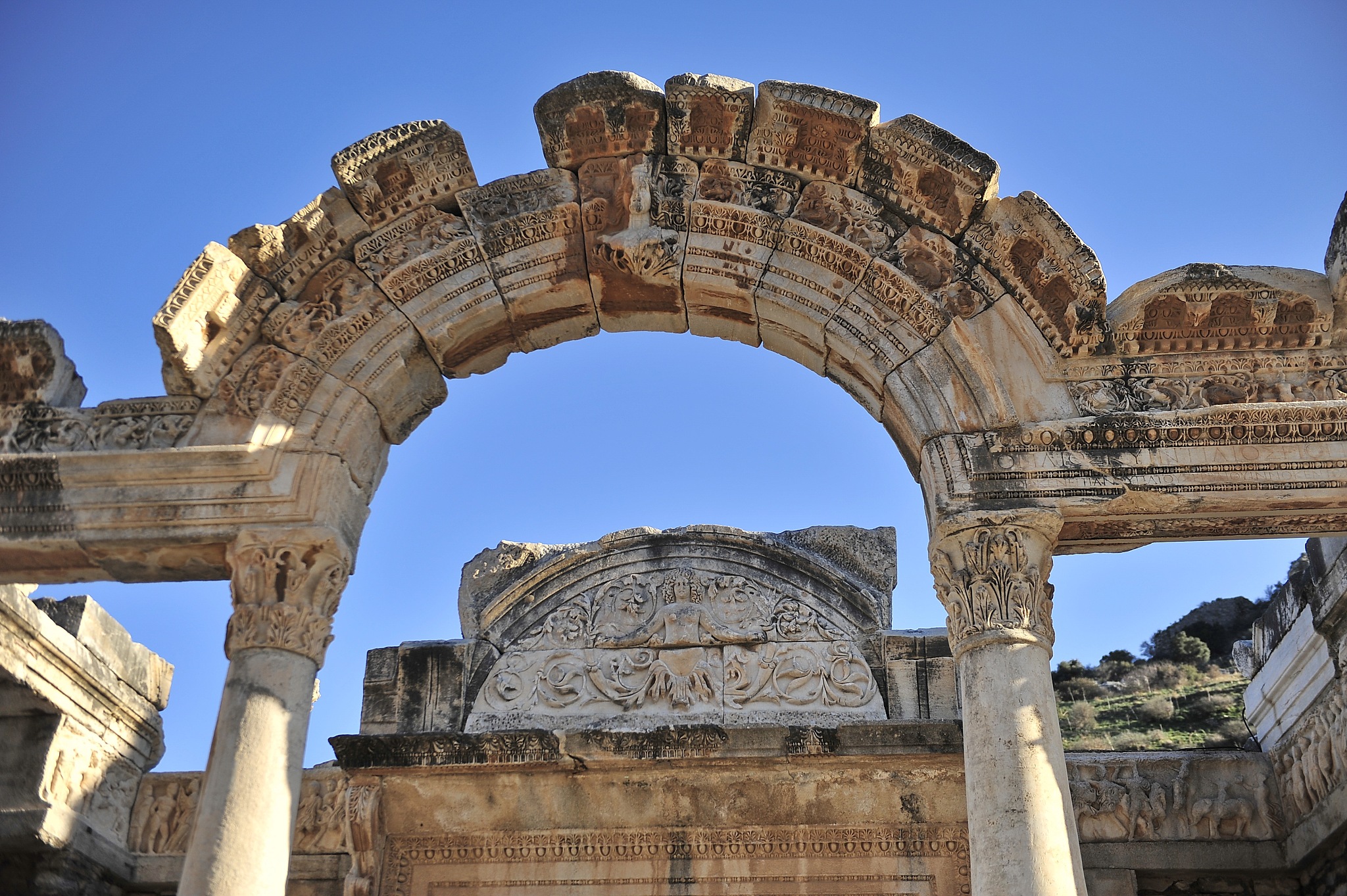 the ruins of the ancient city.