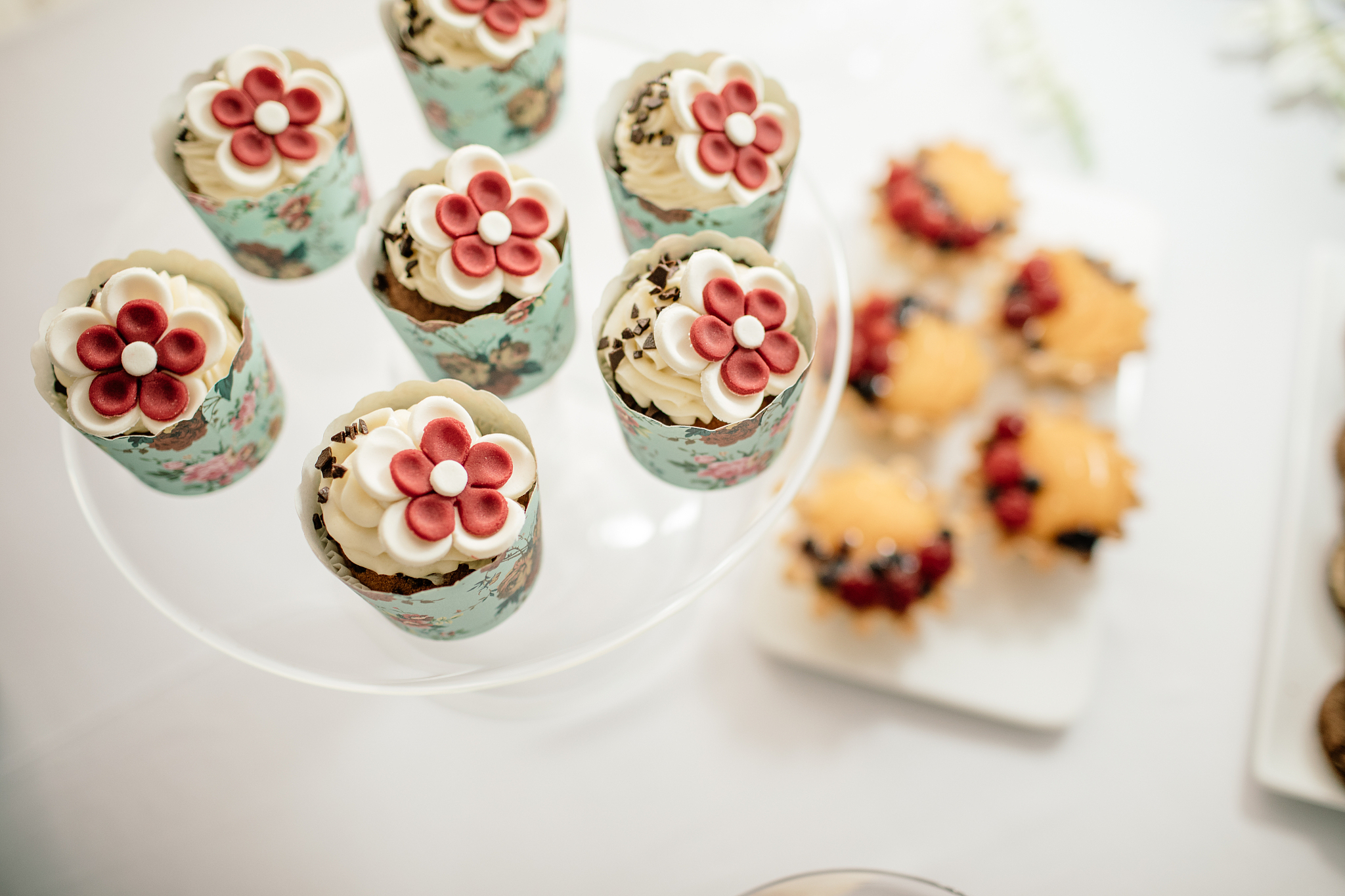 stylish luxury decorated orange candy bar for the celebration of