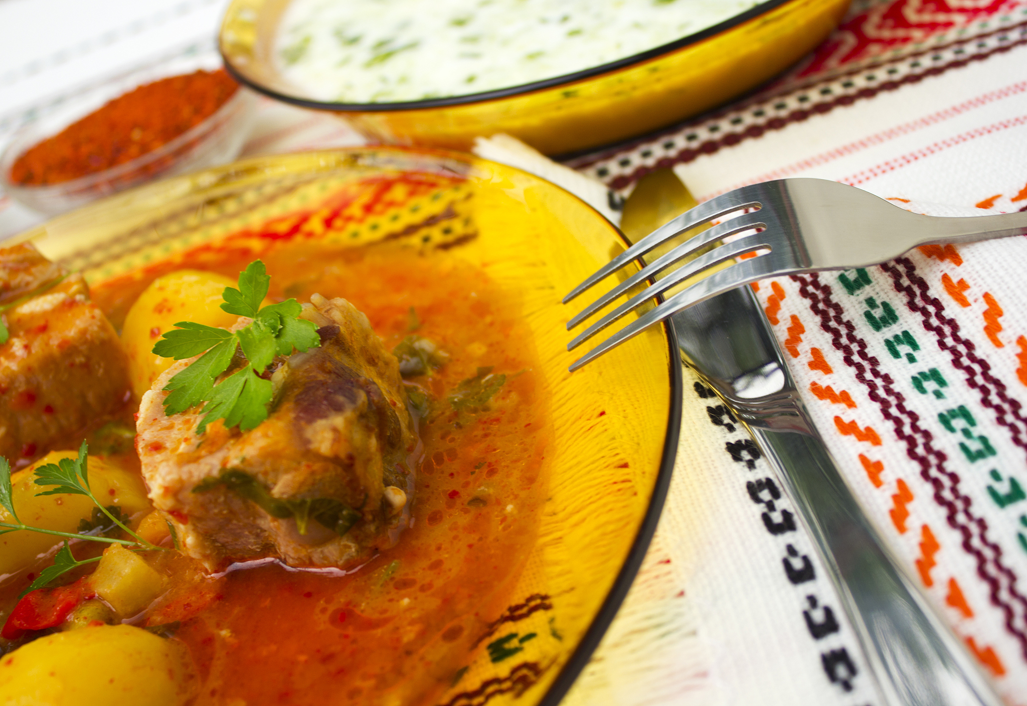 delicious food in restaurant