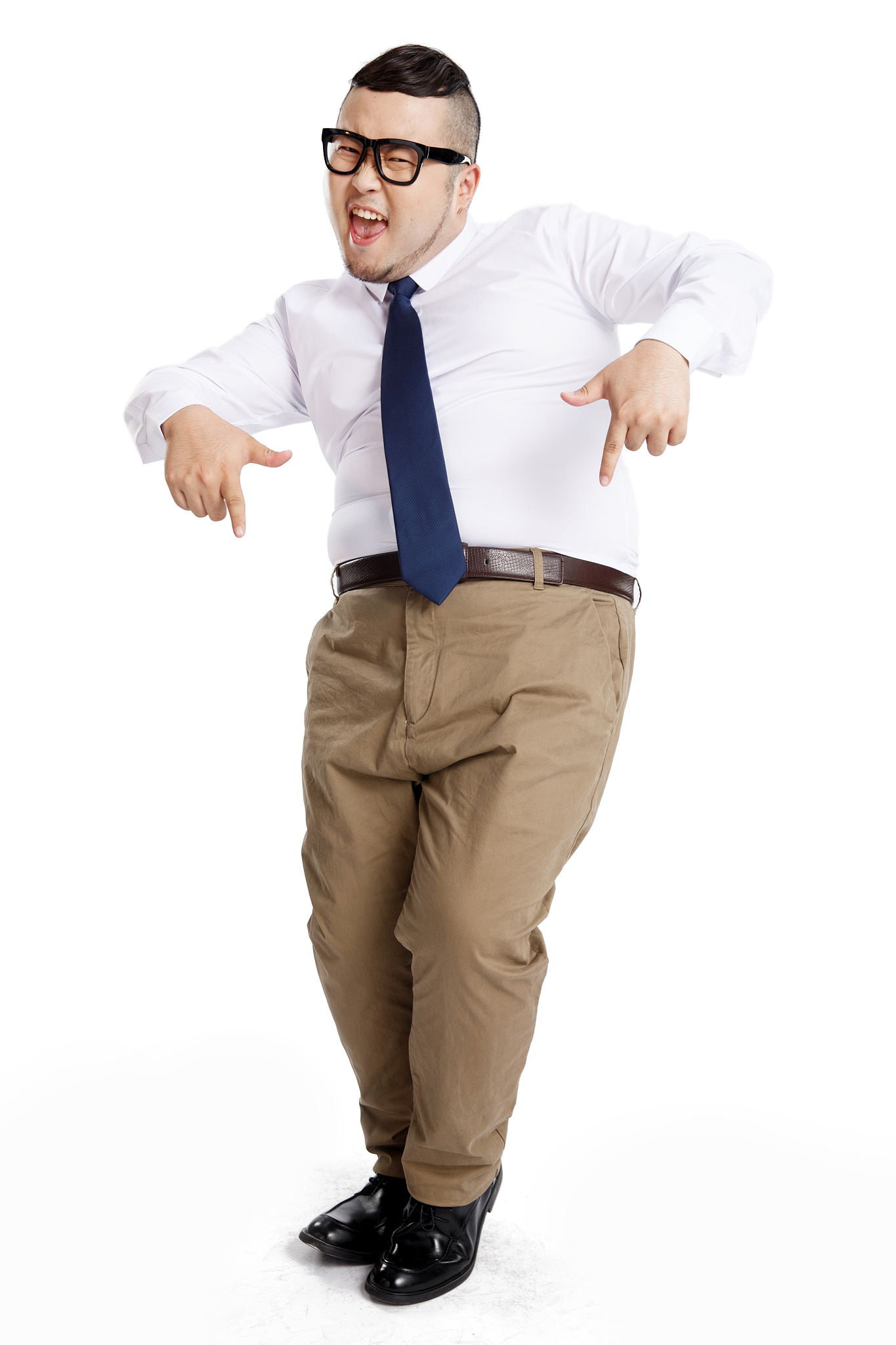 兴奋的商务男人
