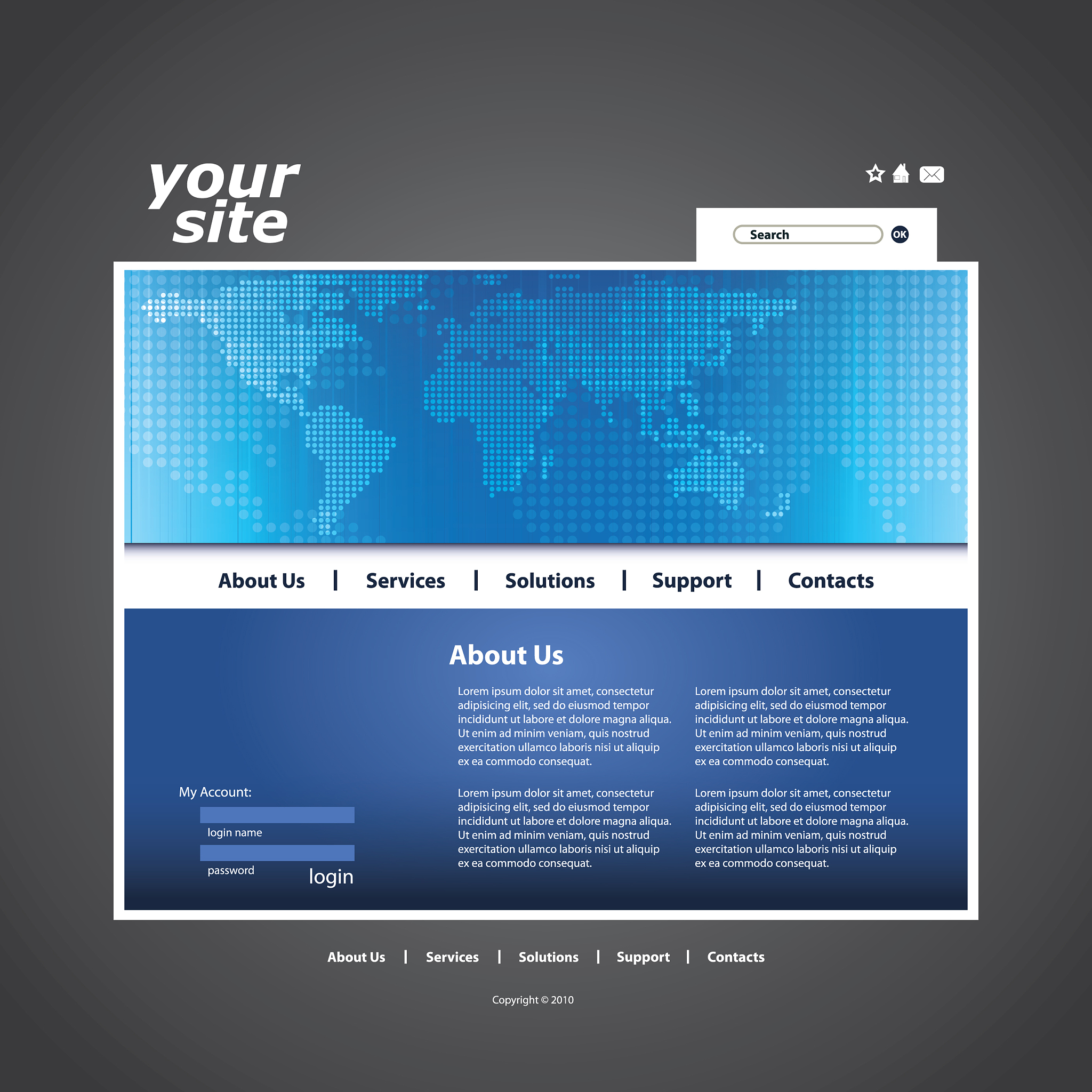 one page website template