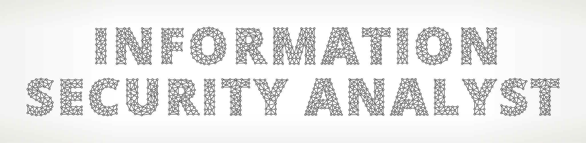 information security analyst triangular vector pattern.
