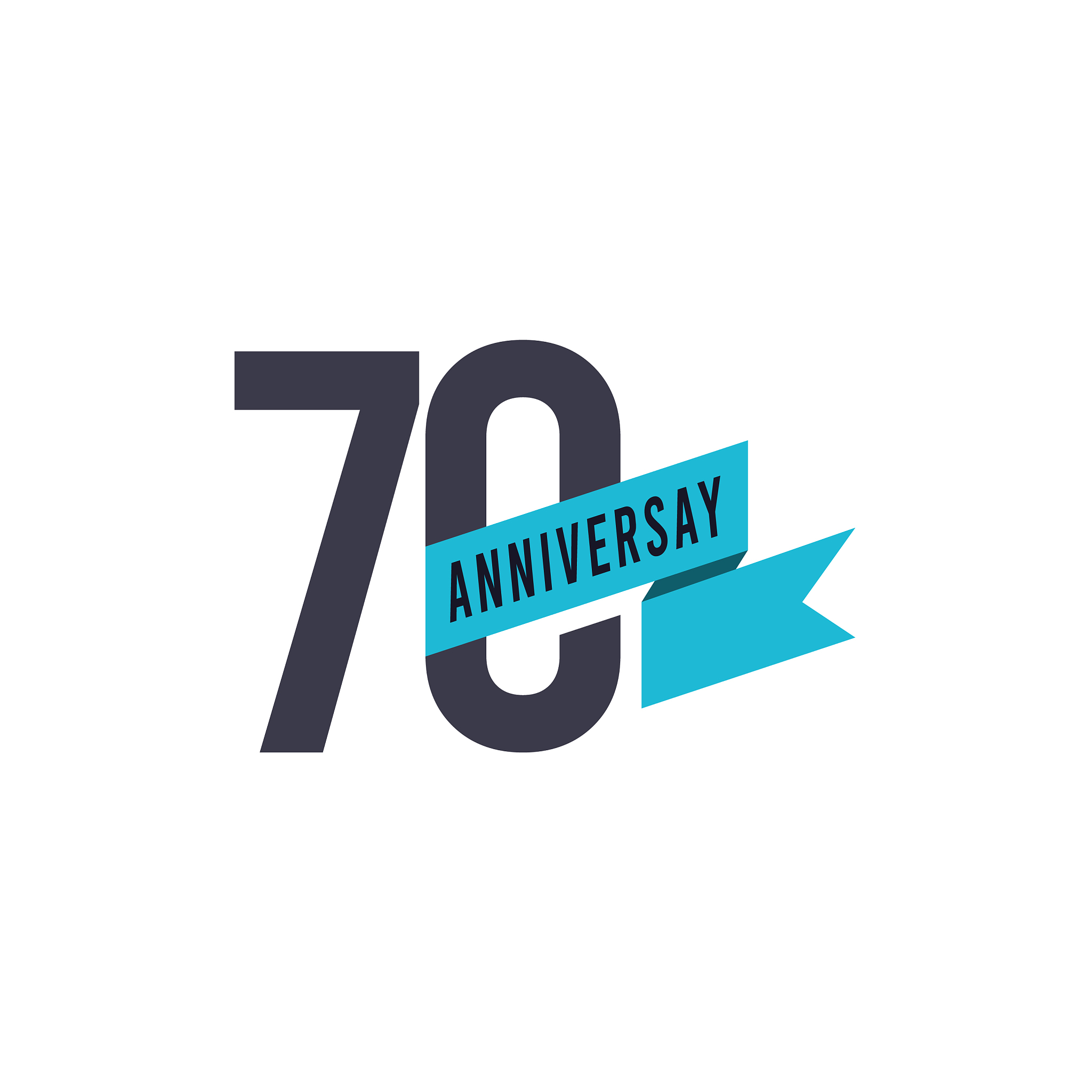 70 years anniversary template design