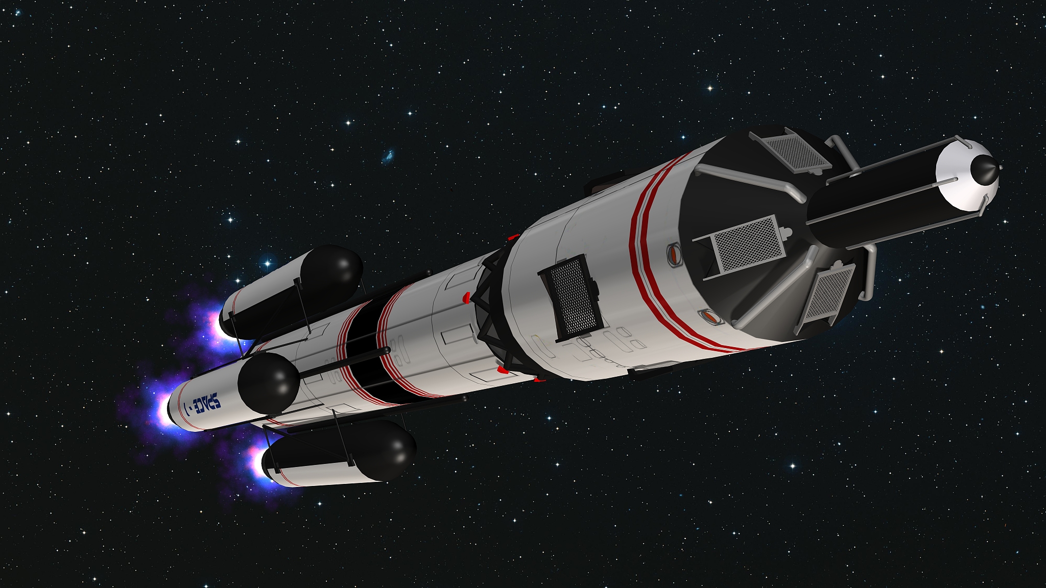 space rocket - carrier rocket in space
