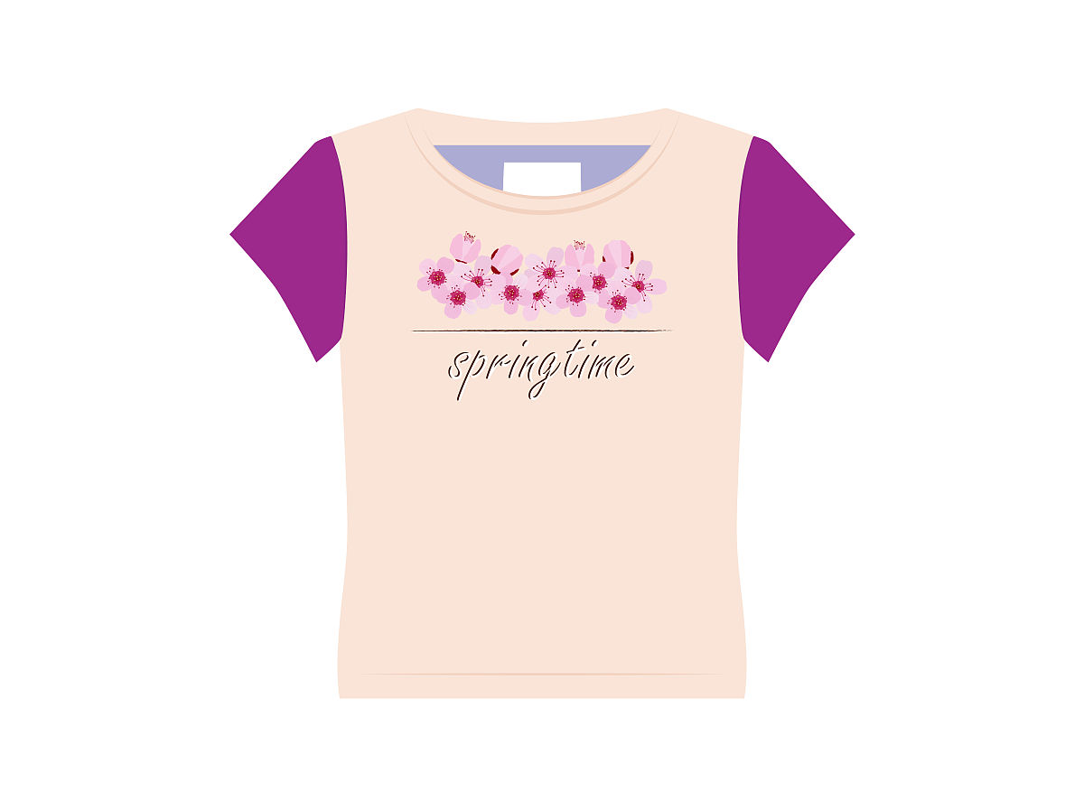 写10句夸赞这条女士印花短袖T恤的话