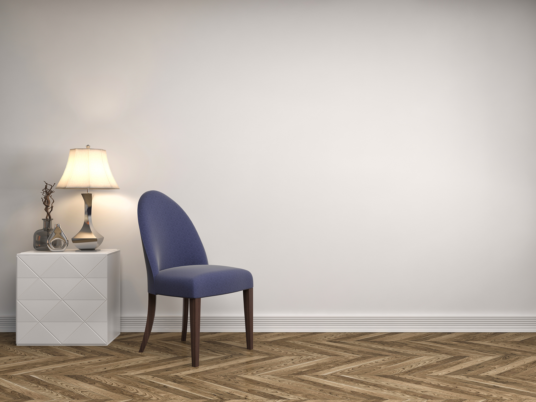 interior with chair. 3d illustration