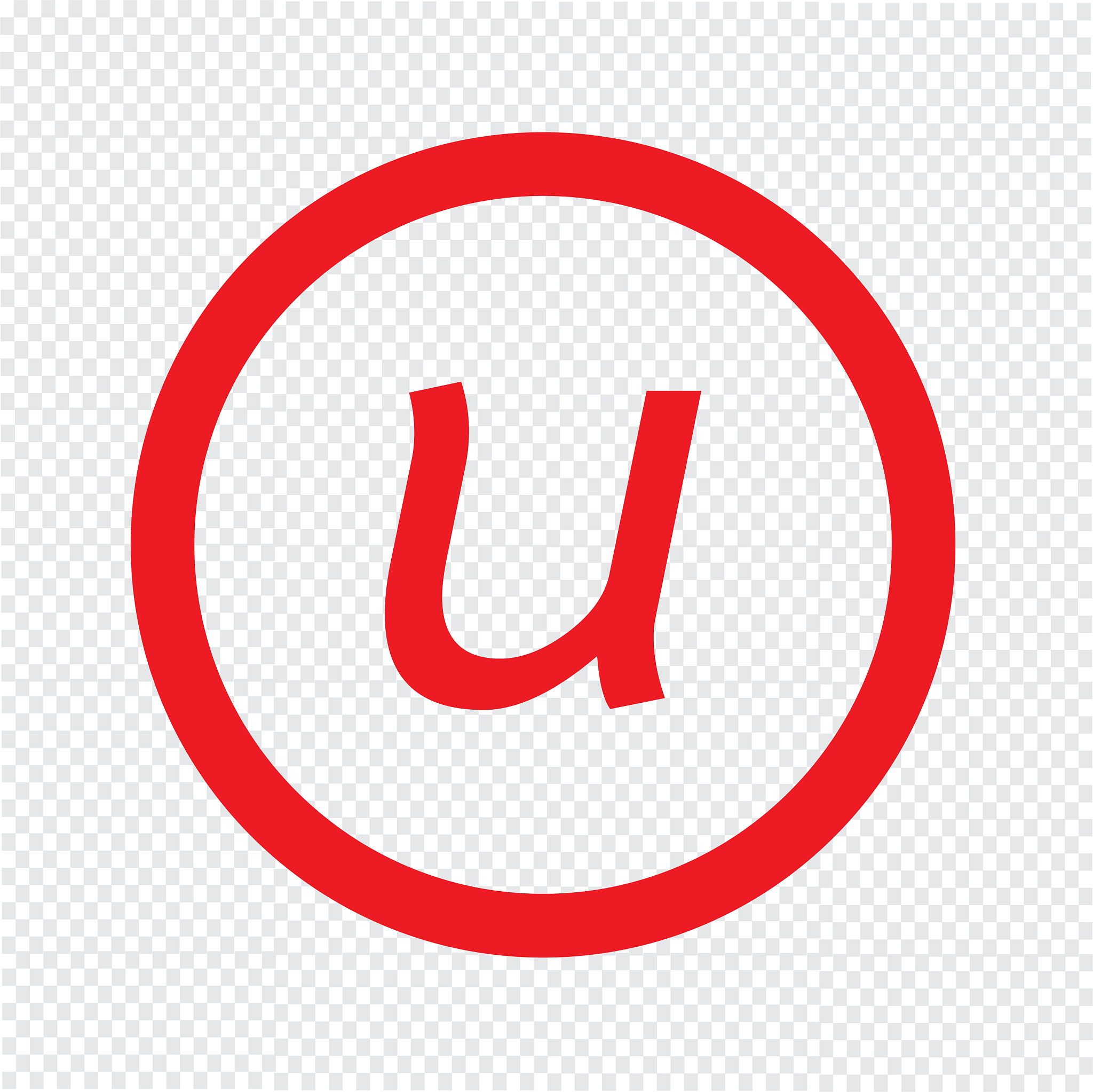 basic font letter u icon design