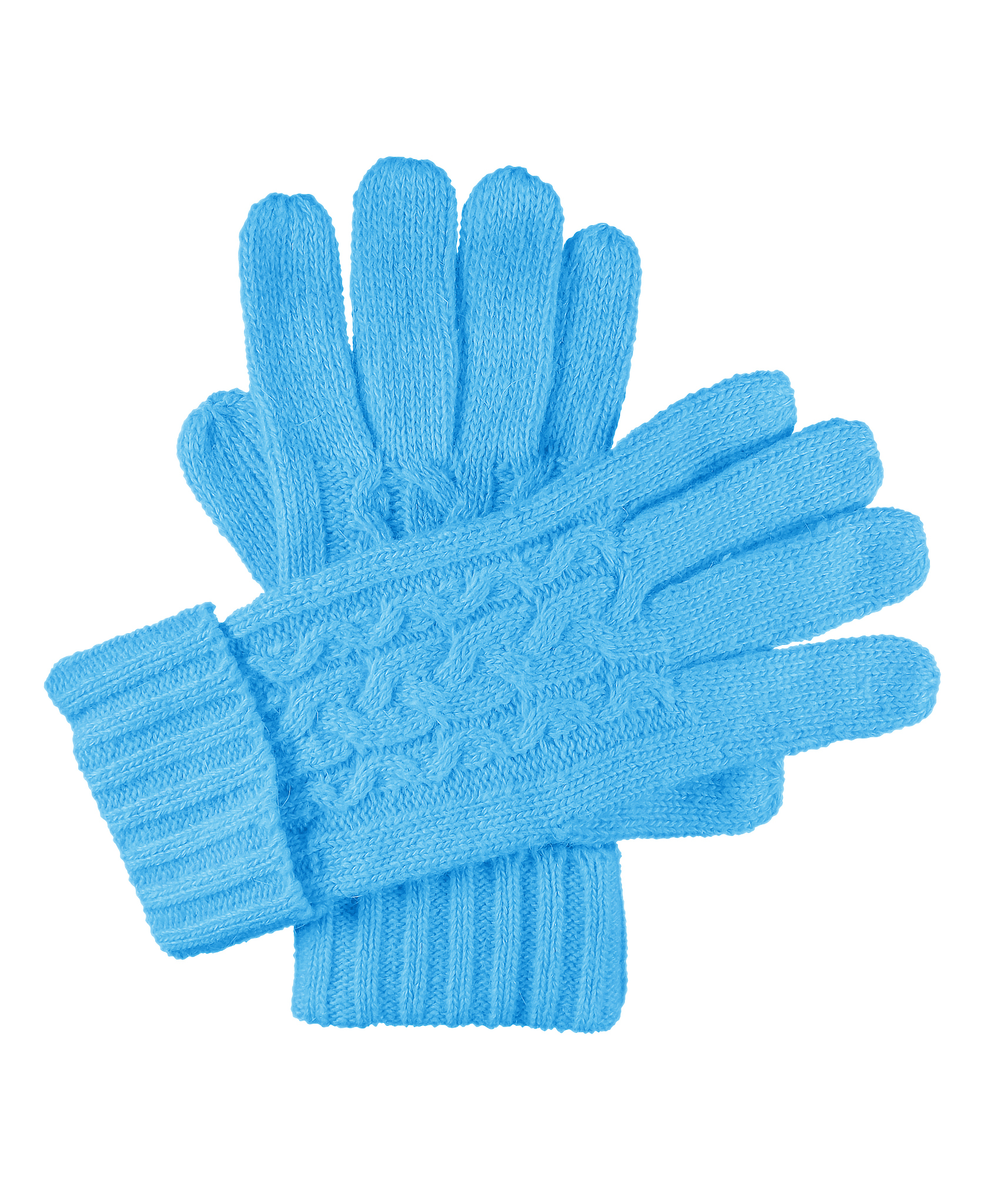woolen gloves isolated - light blue