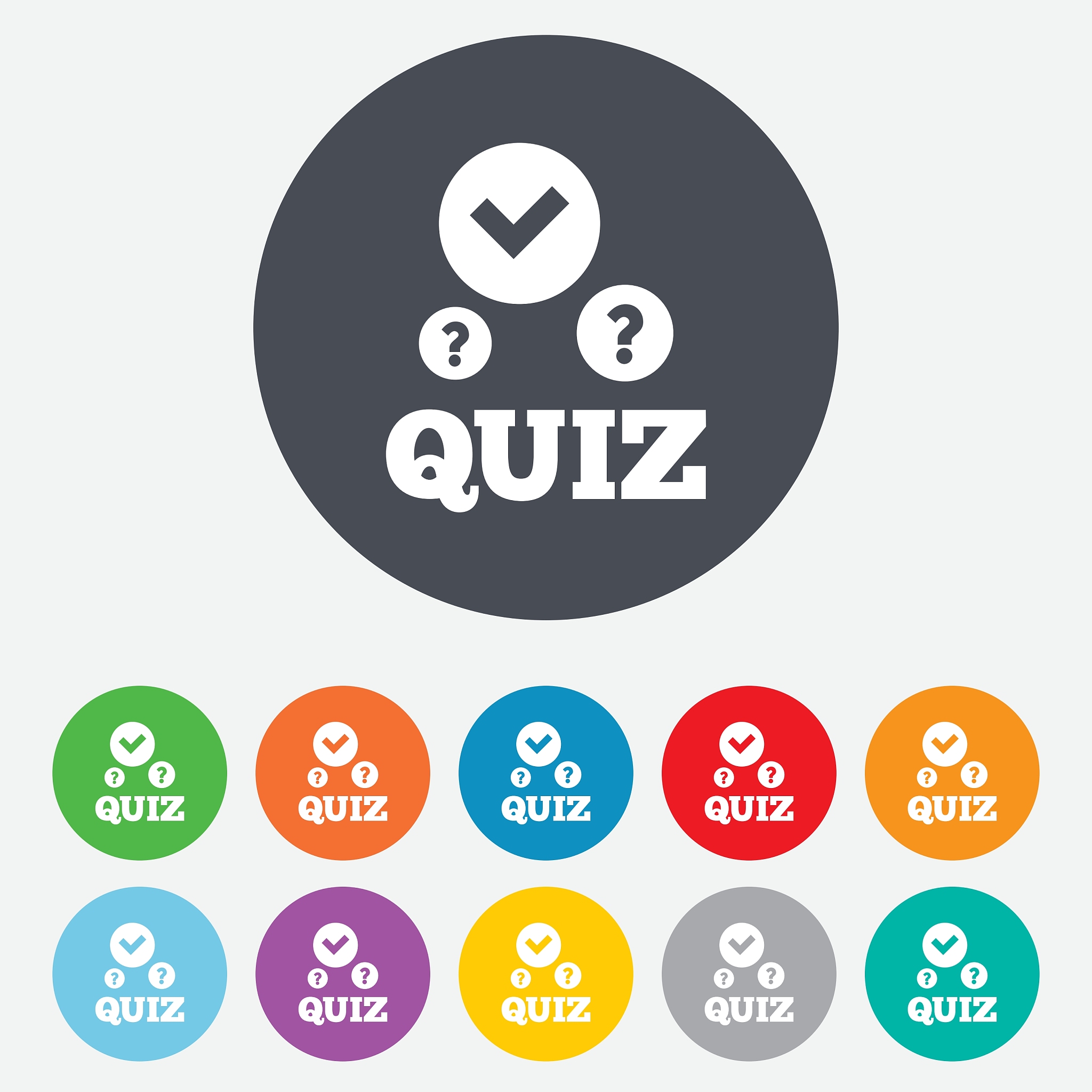 quiz sign icon questions and answers game