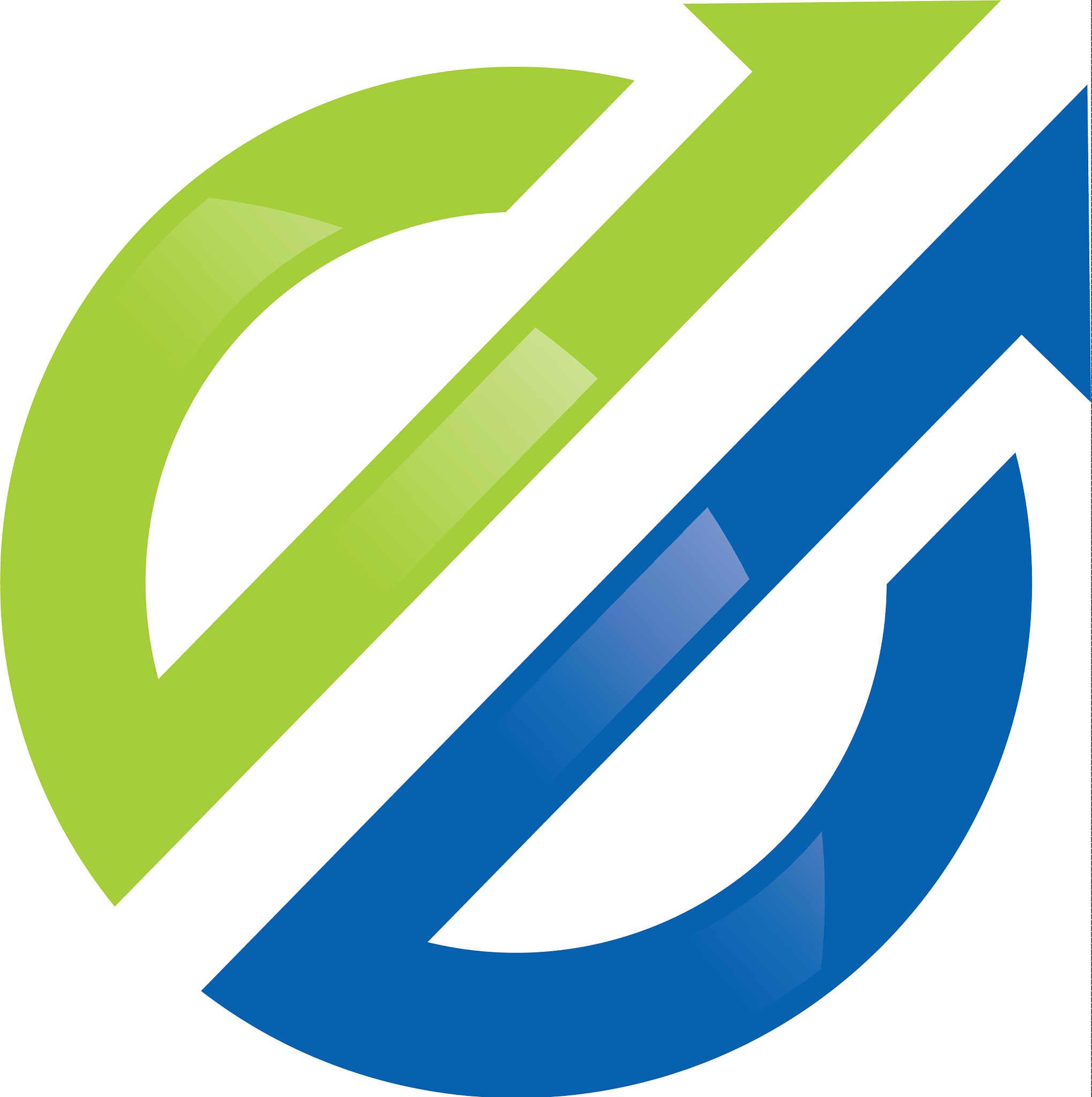 round arrow technology colored logo