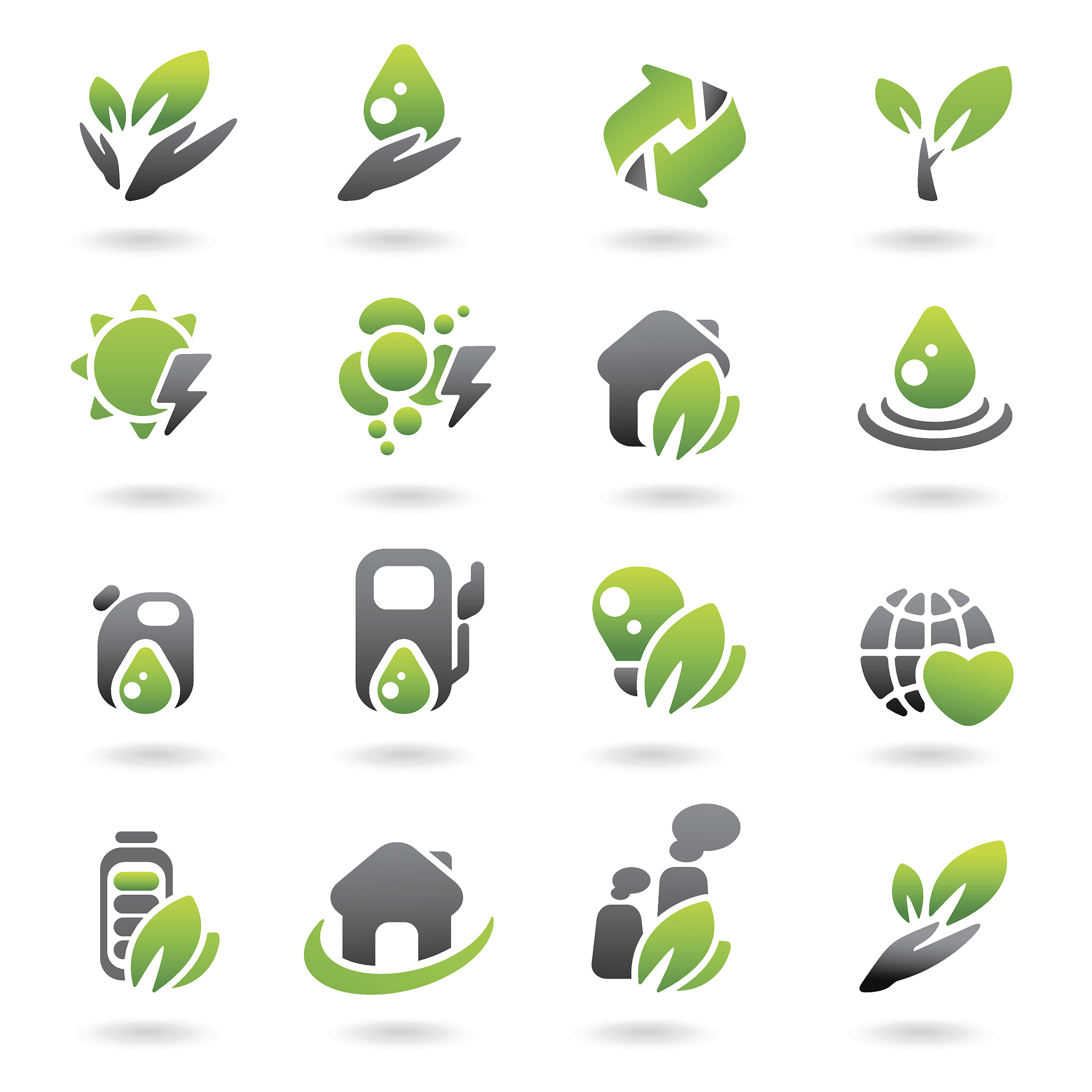 collection ecology icons. vector