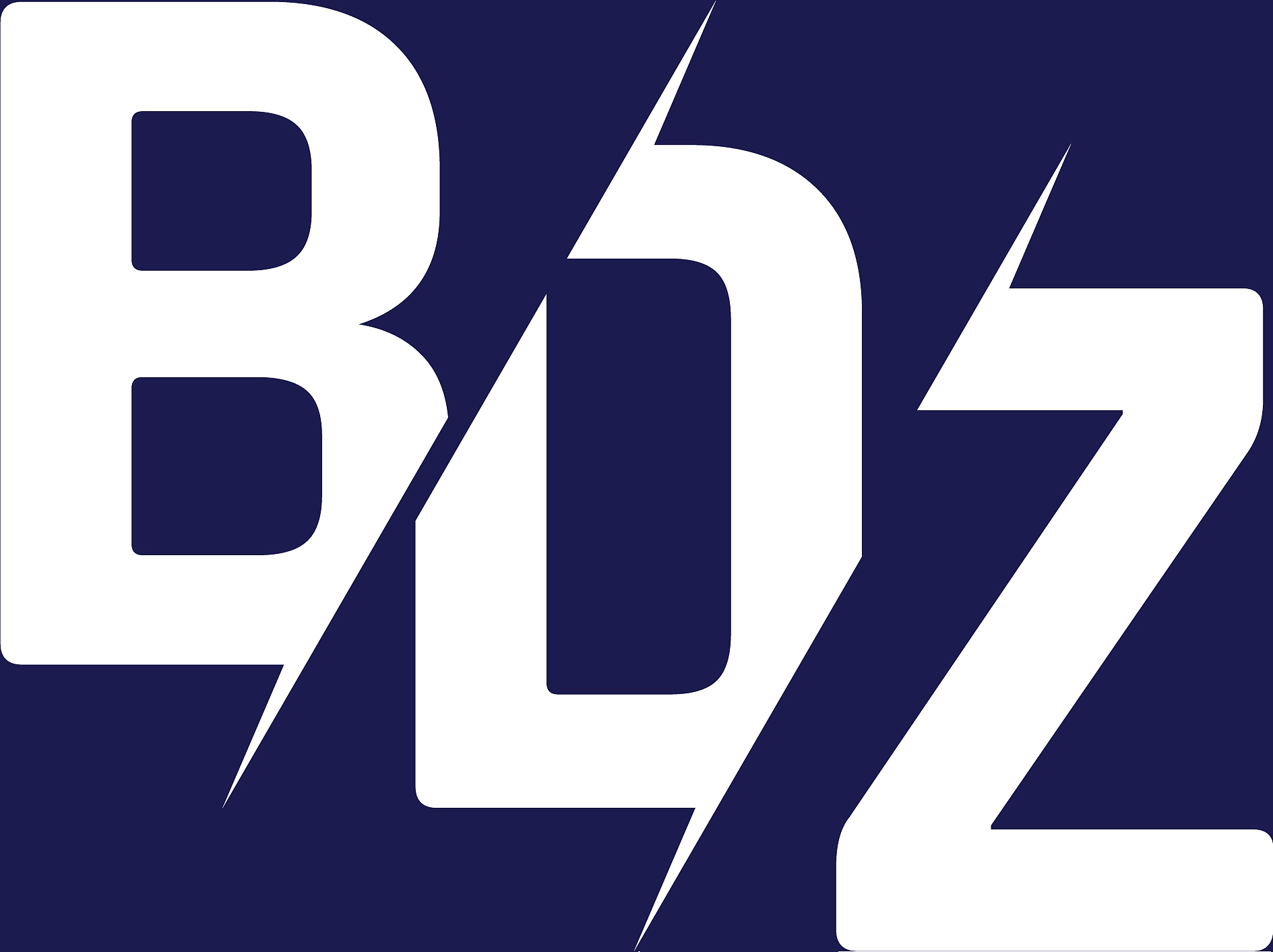 monogram letters initial logo design bdz
