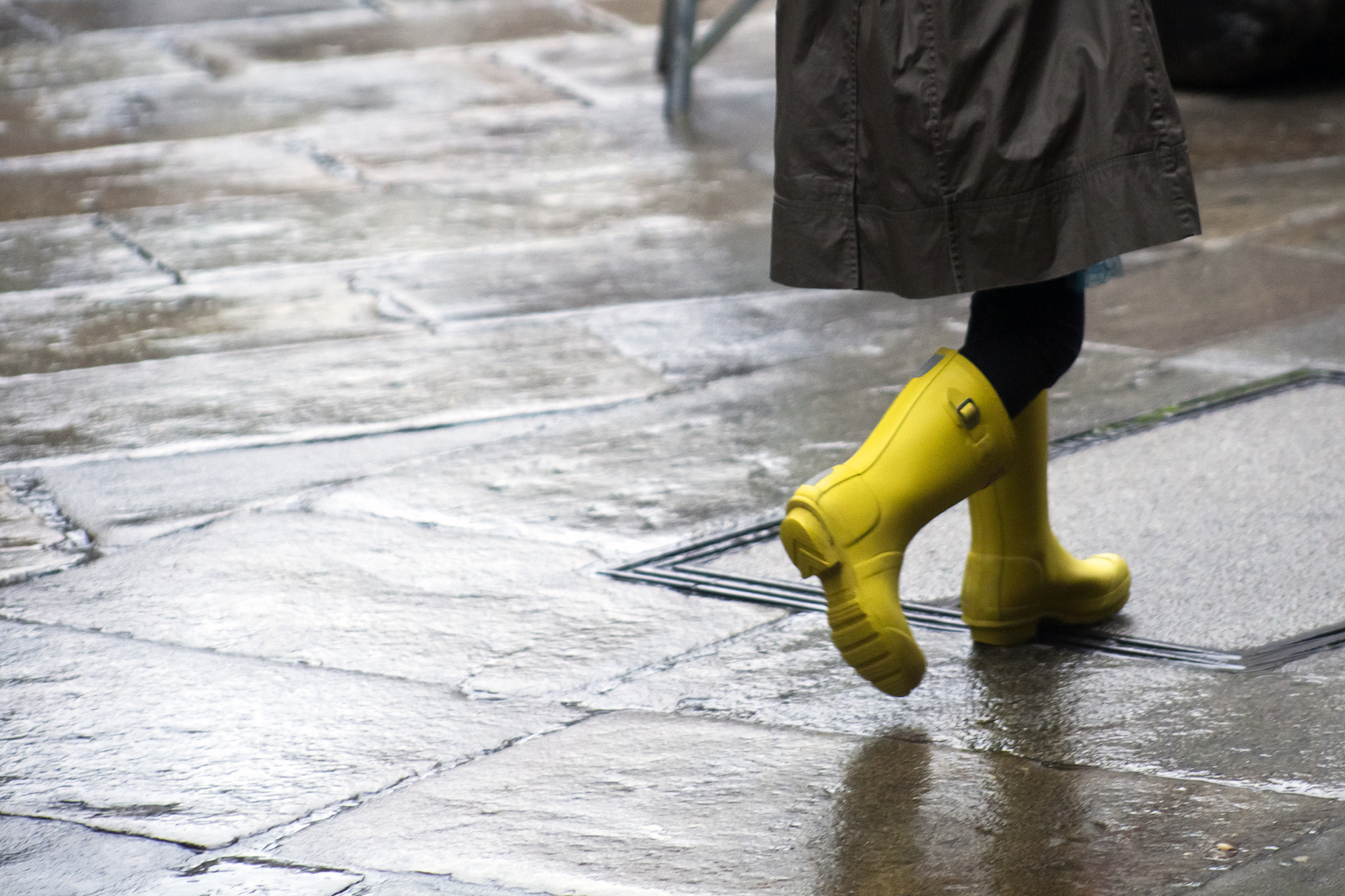 今天下大雨鞋子湿了