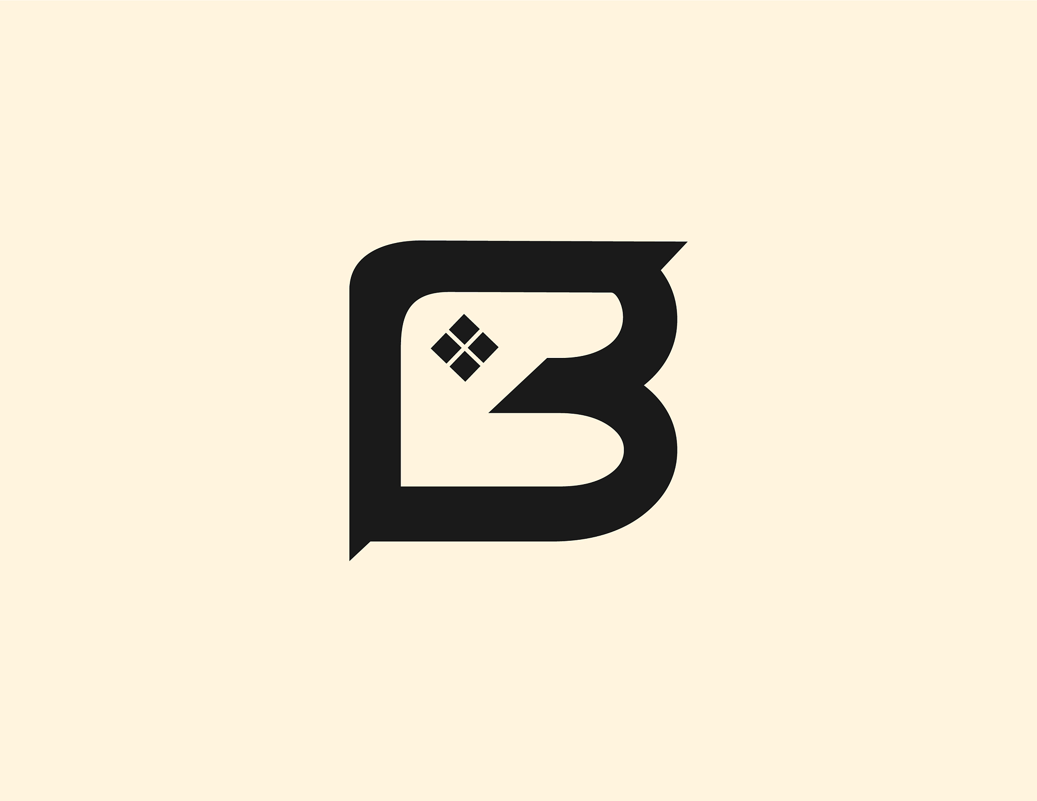 letter b home roofing creative business logo