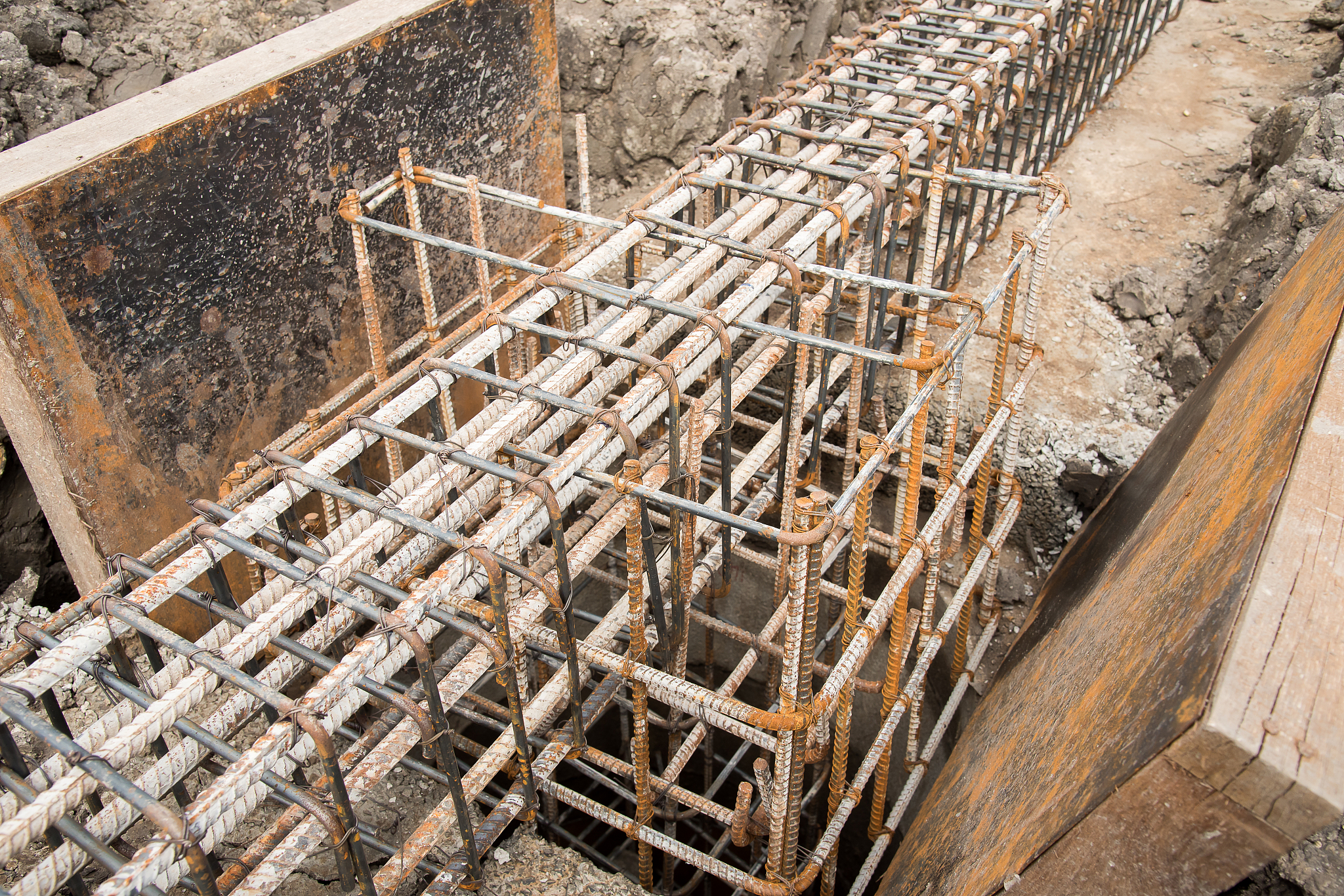reinforcement steel bars for building.