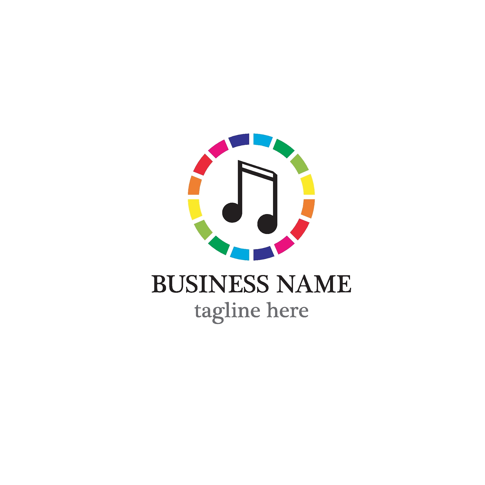 music logo template vector