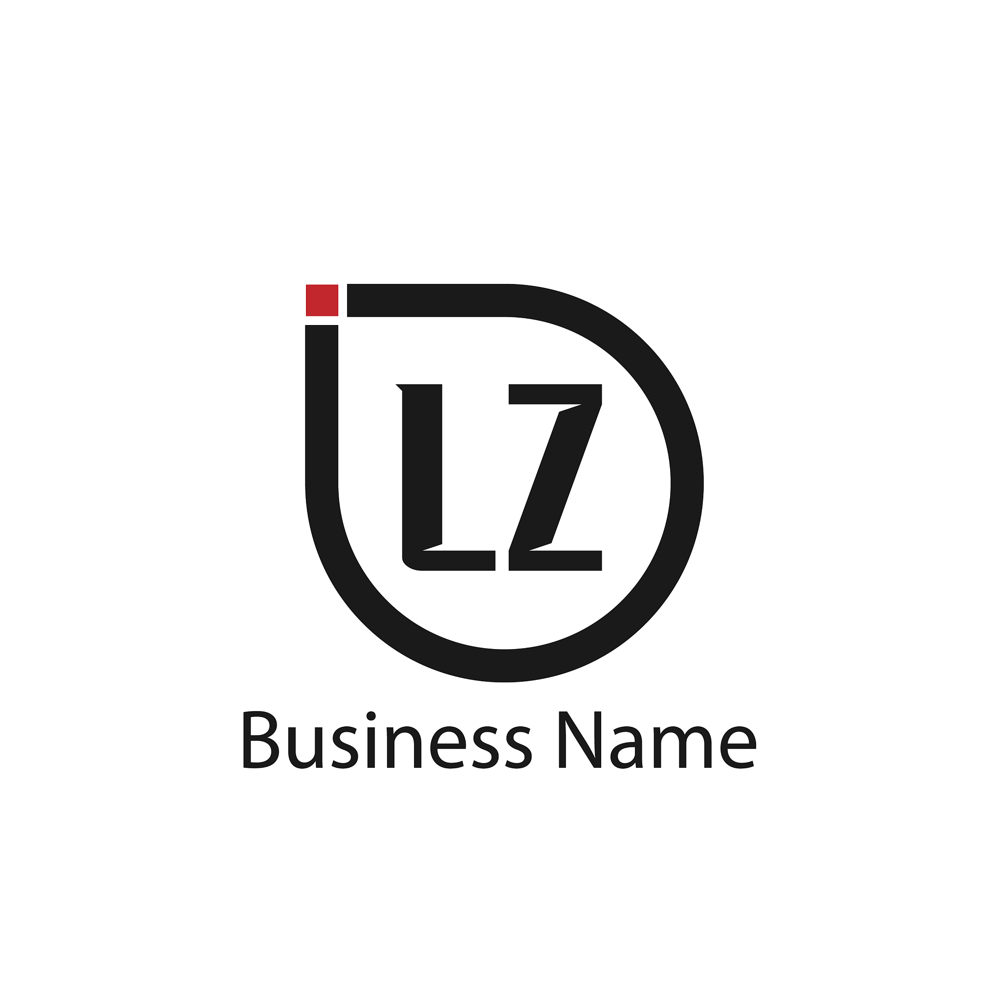 initial letter lz logo template design