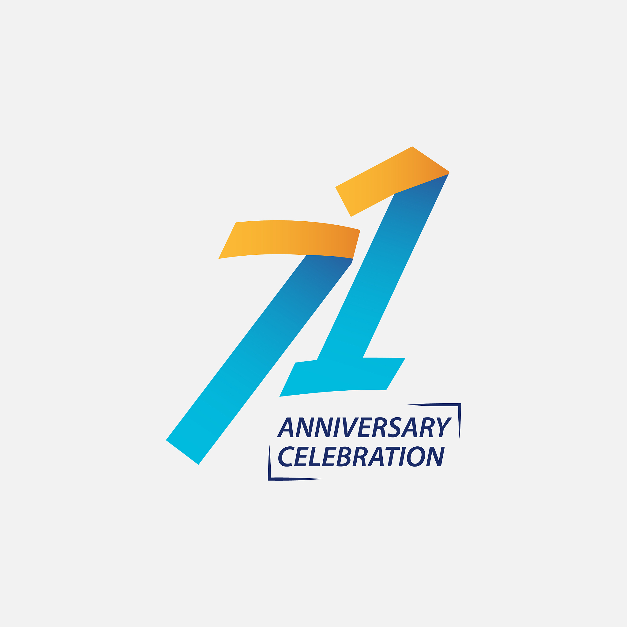 71 year anniversary celebration template design