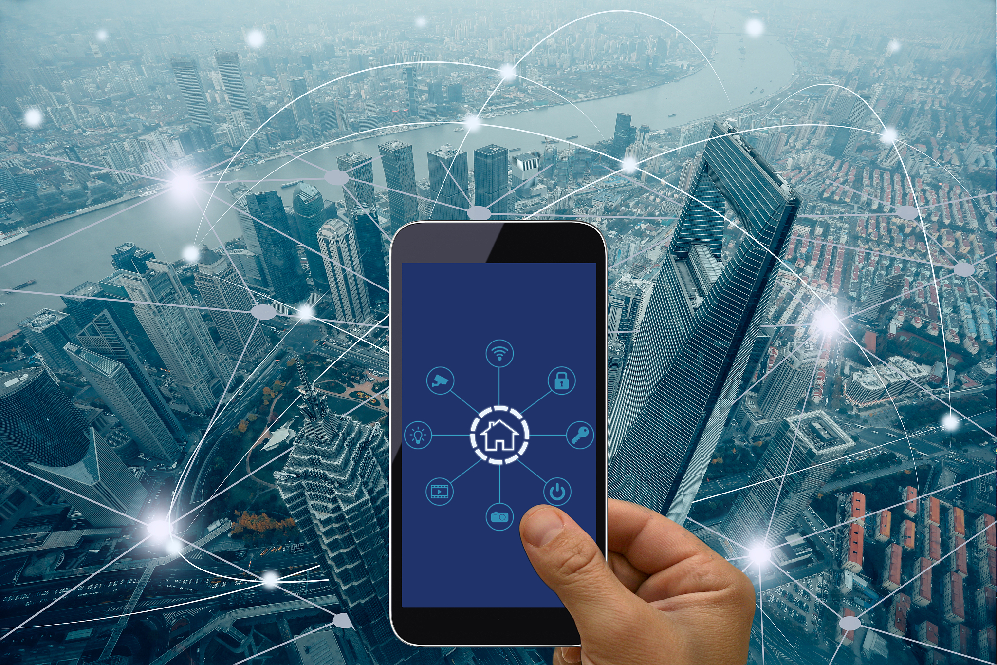 computer network connection smart city future internet technolog