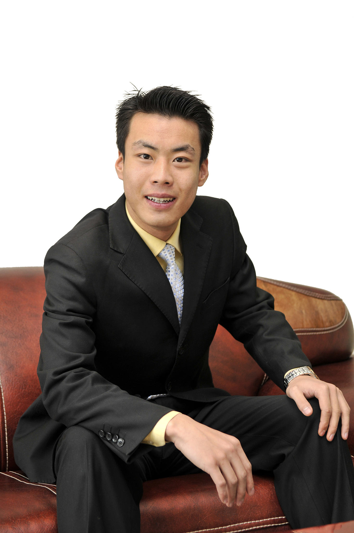 businessman against white background