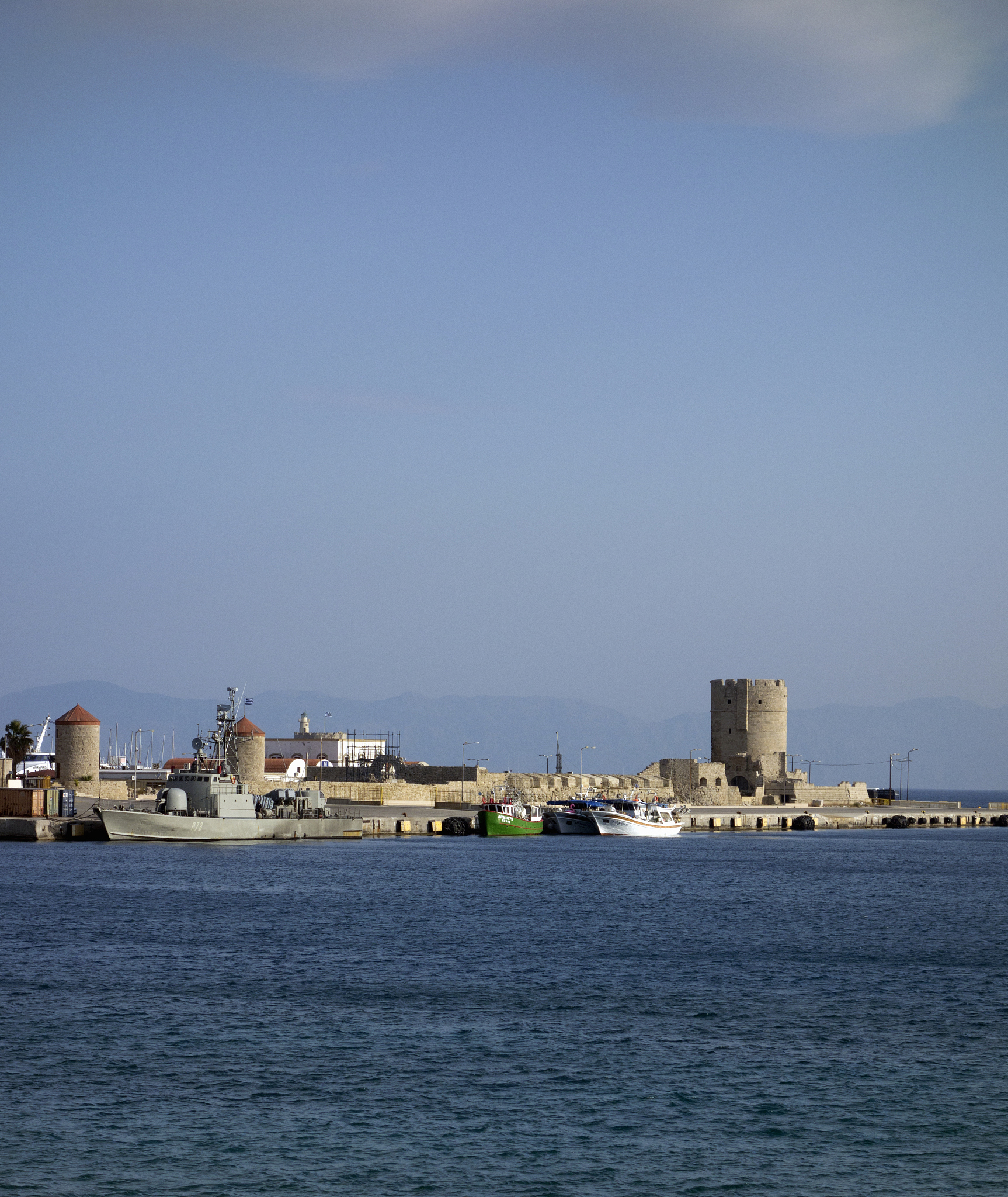 europe, greece, rhodes island, view of rhodes castle