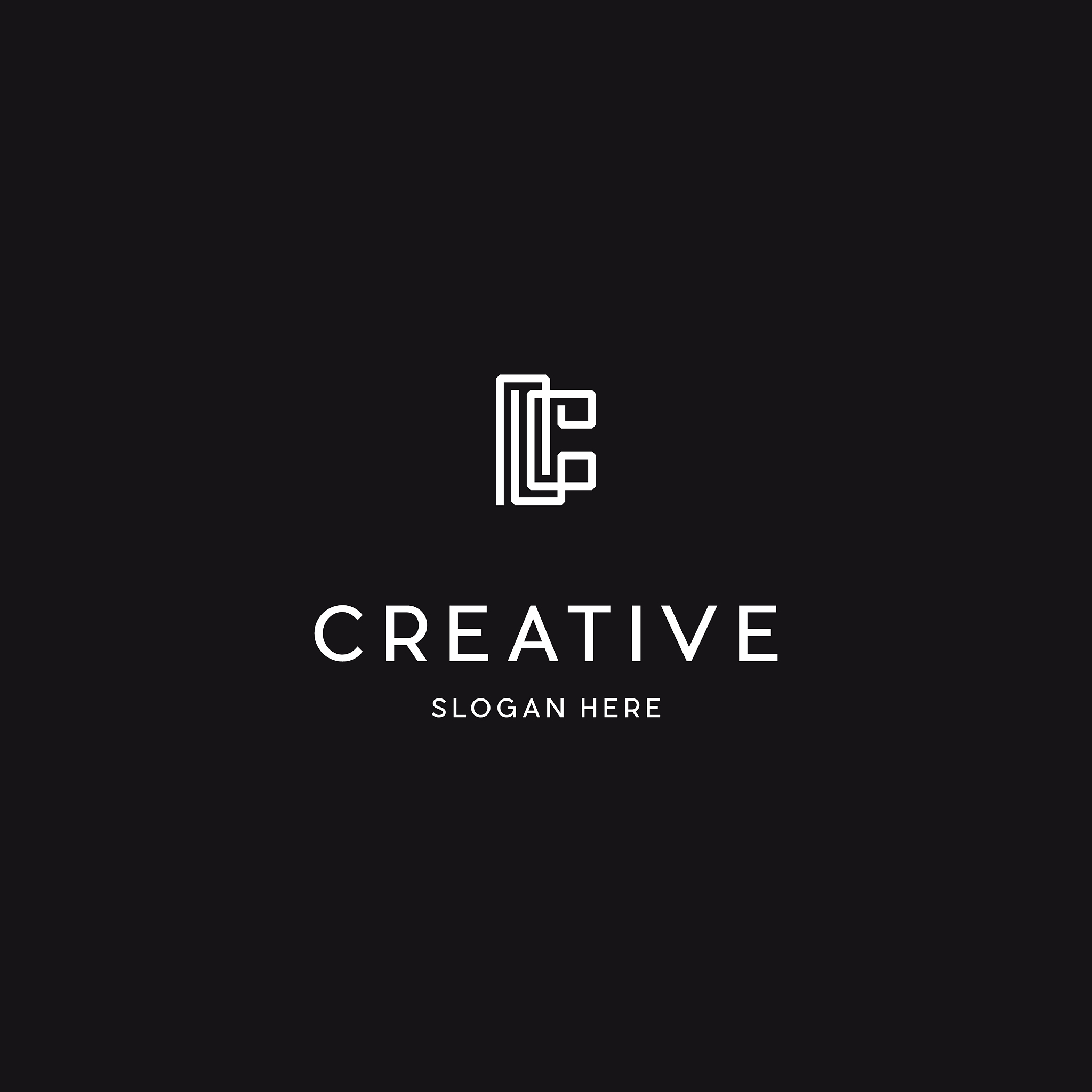 letter c line creative logo design
