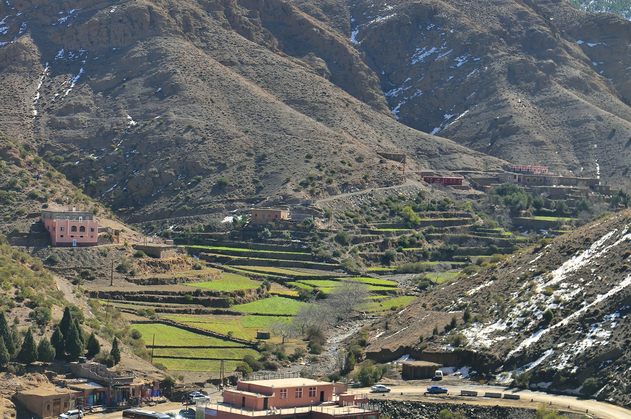 tichka valley terraced fields