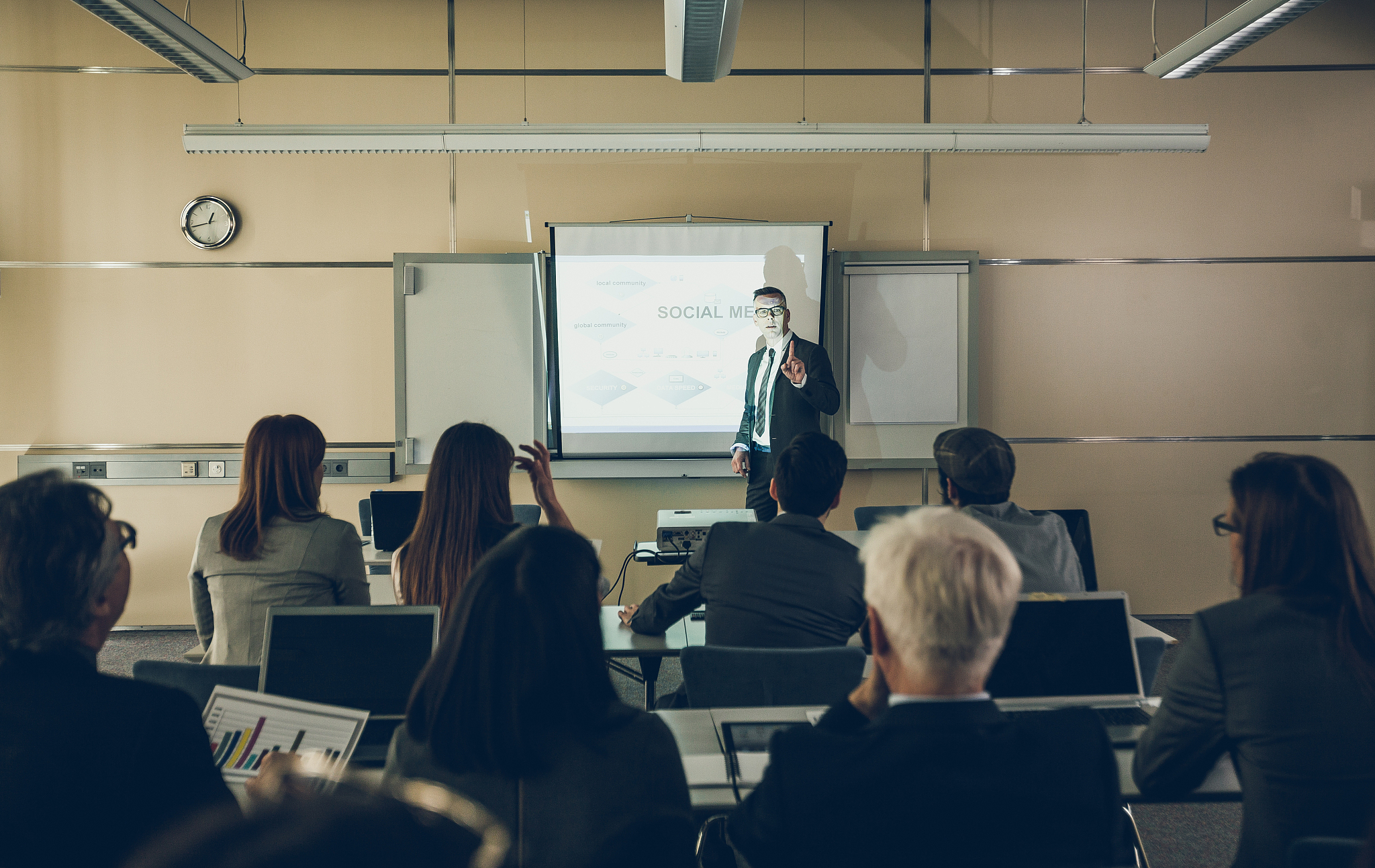 business people at a conference meeting