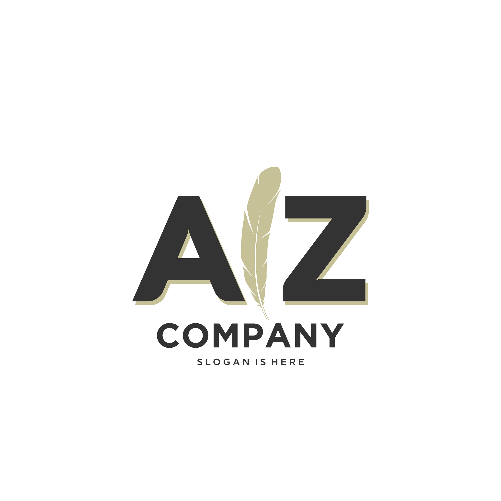 initial az letter unique attractive creative