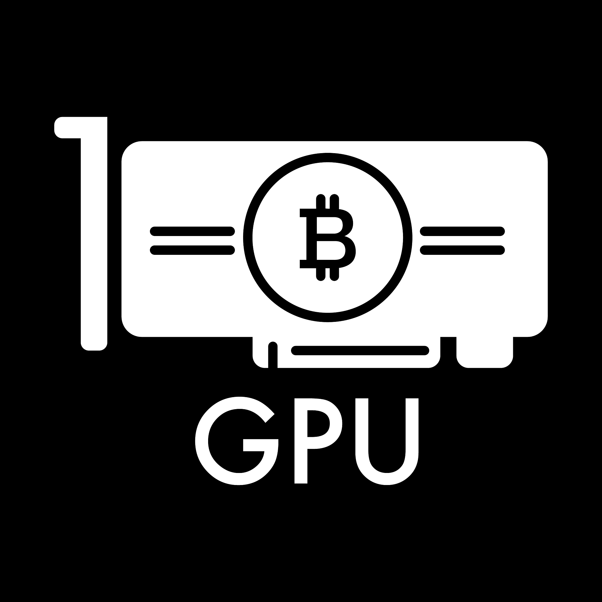 video card bitcoin solid icon