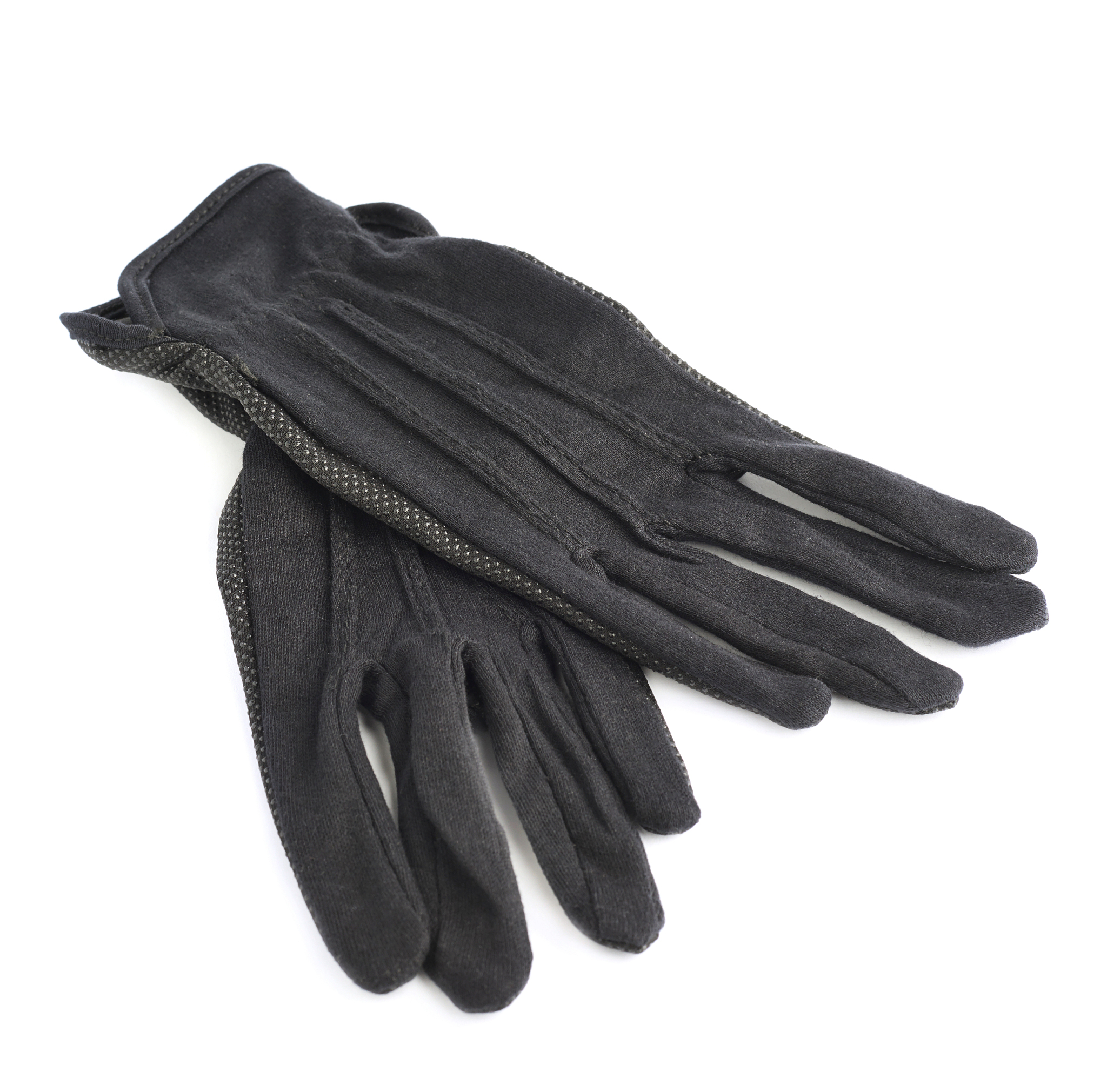 black cloth working gloves isolated