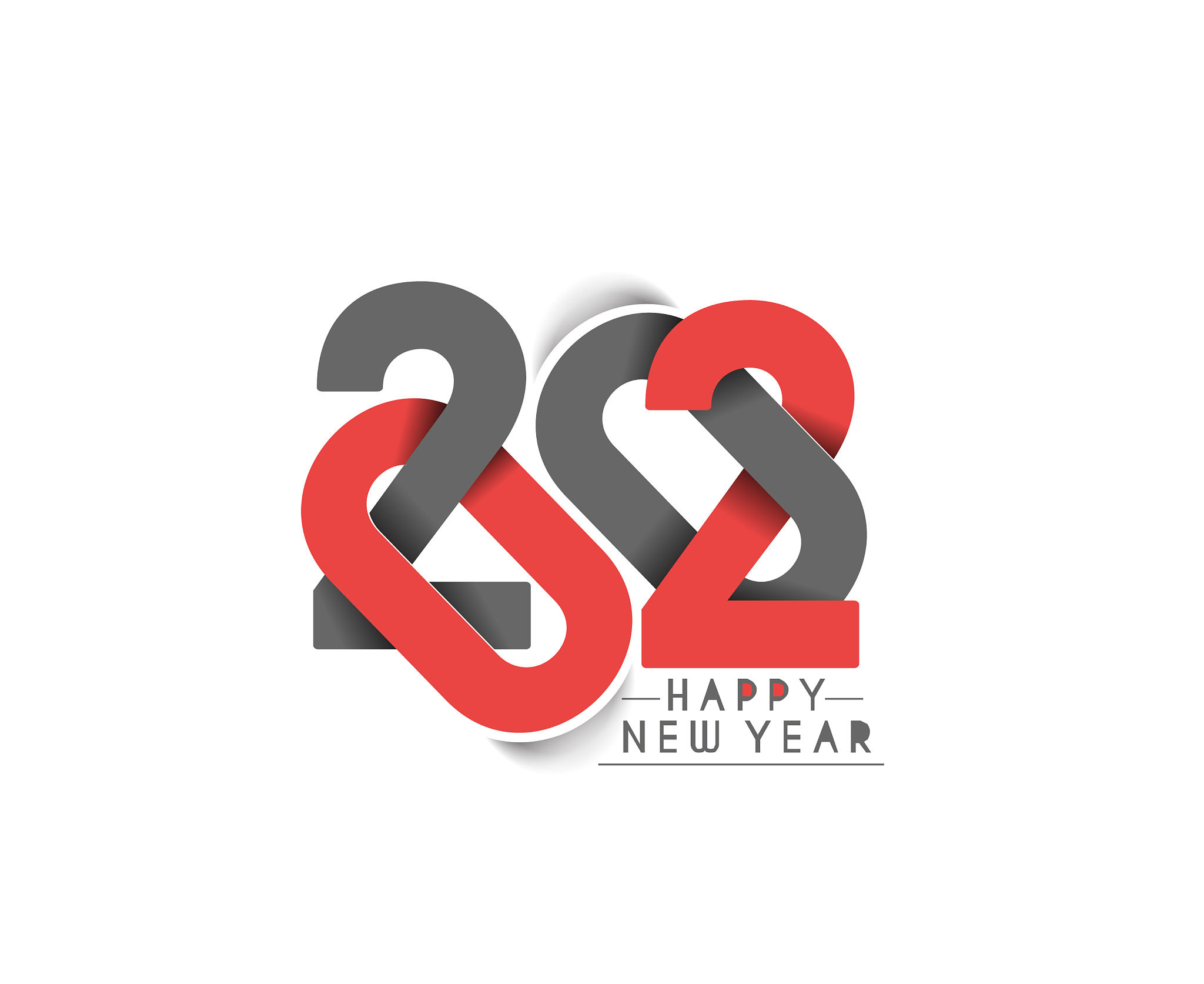 happy new year 2020 text typography design patter