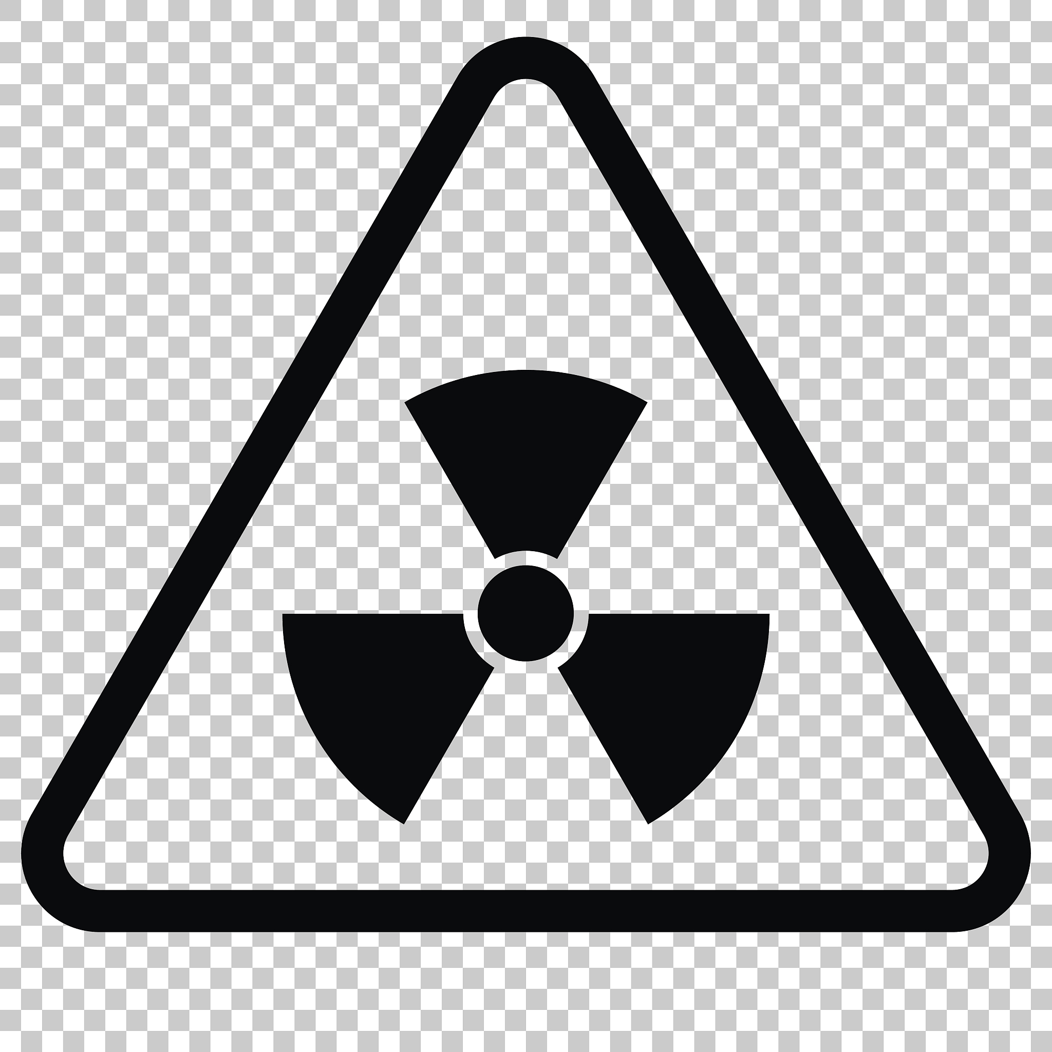 radiation hazard sign. isolated symbol