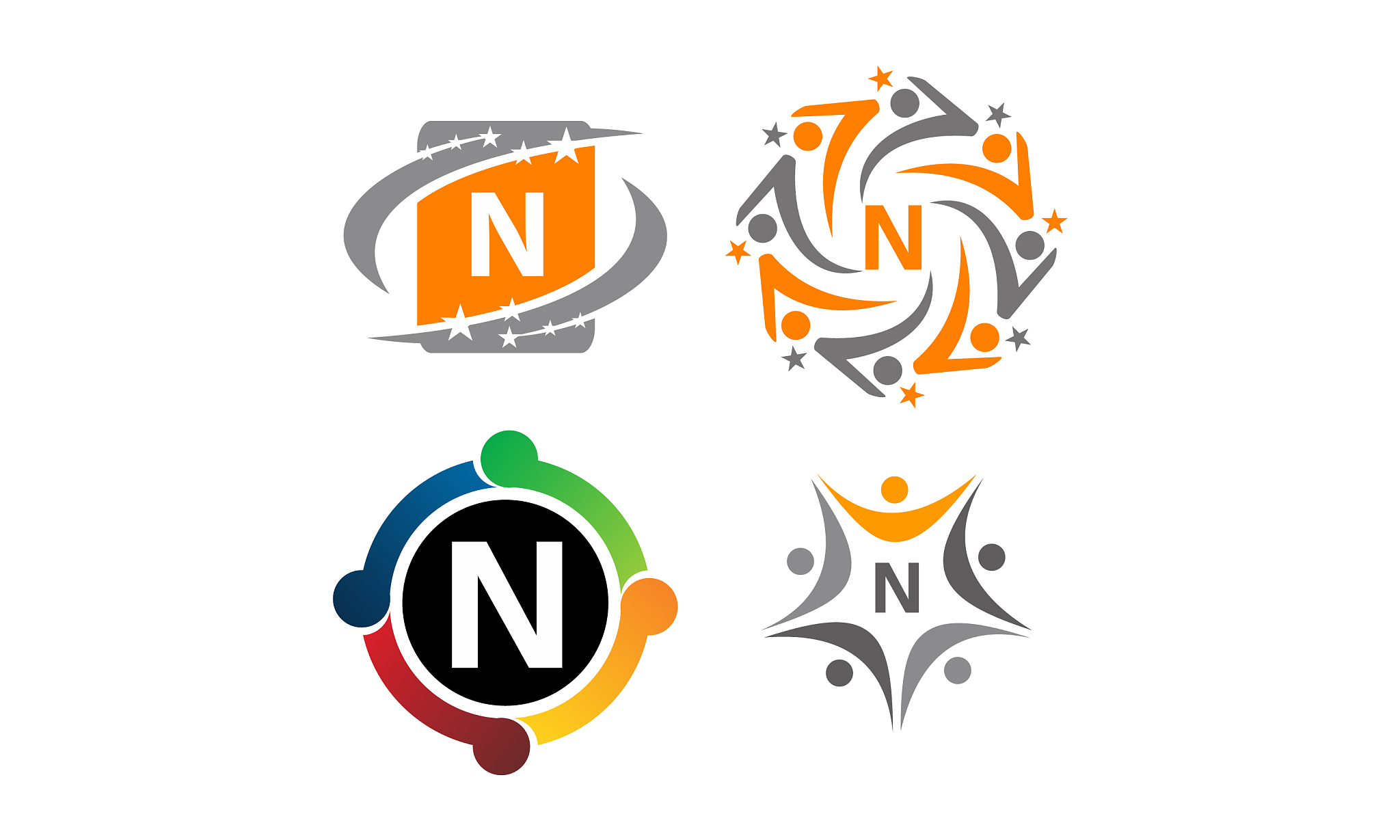 logotype n modern template set