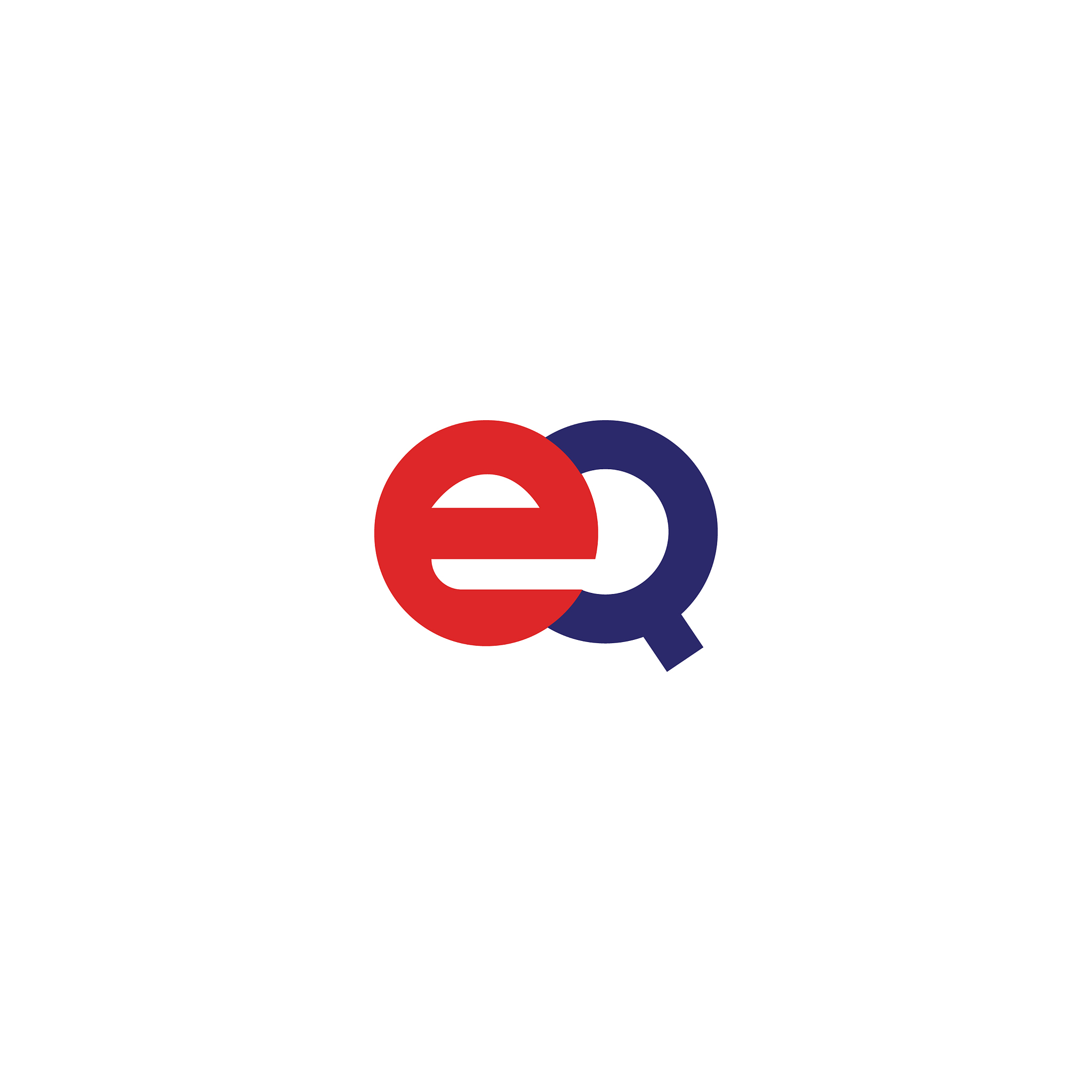 initial letter eq or qe logo design template