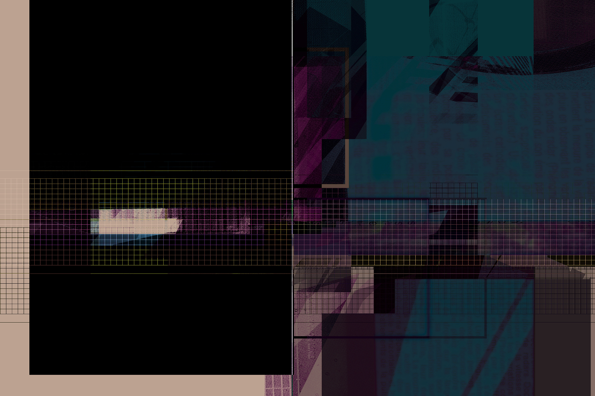 purple and blue shapes over dark background