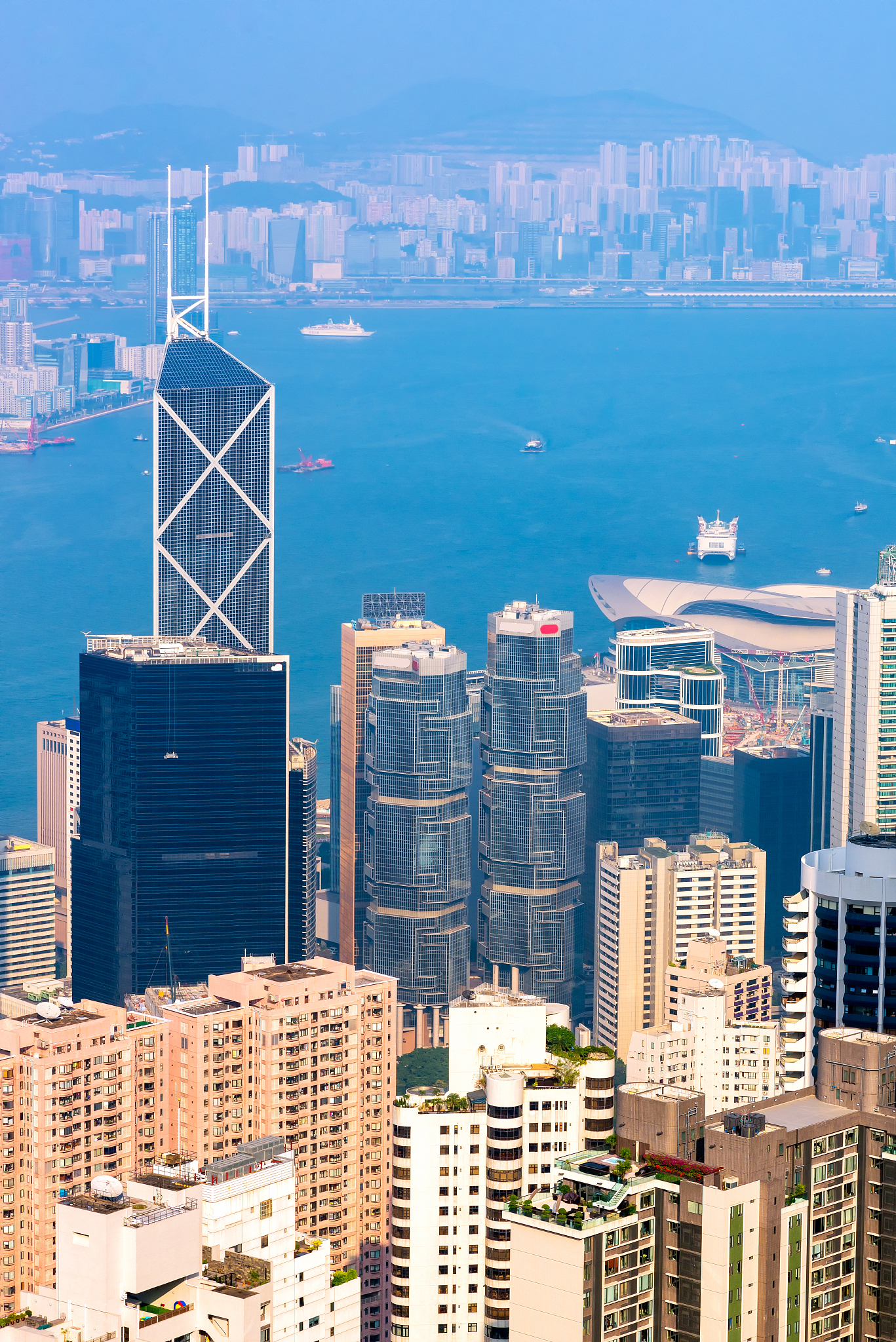 hong kong downtown the famous cityscape in hong kong.