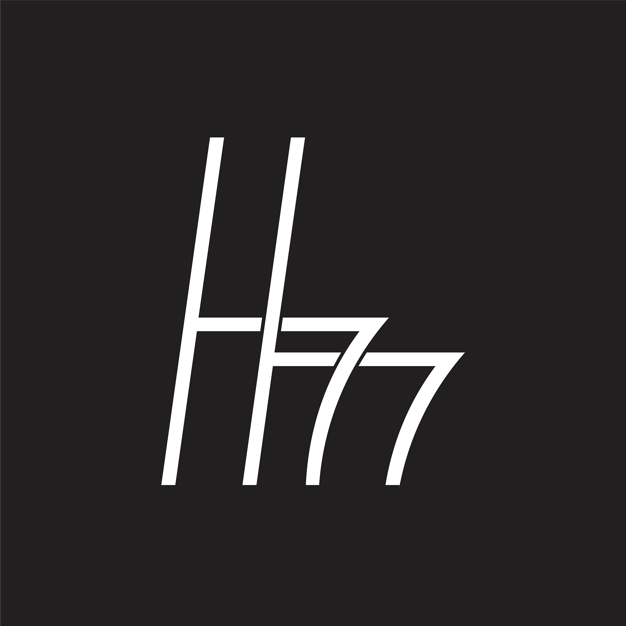 letter hh overlapping lines art logo