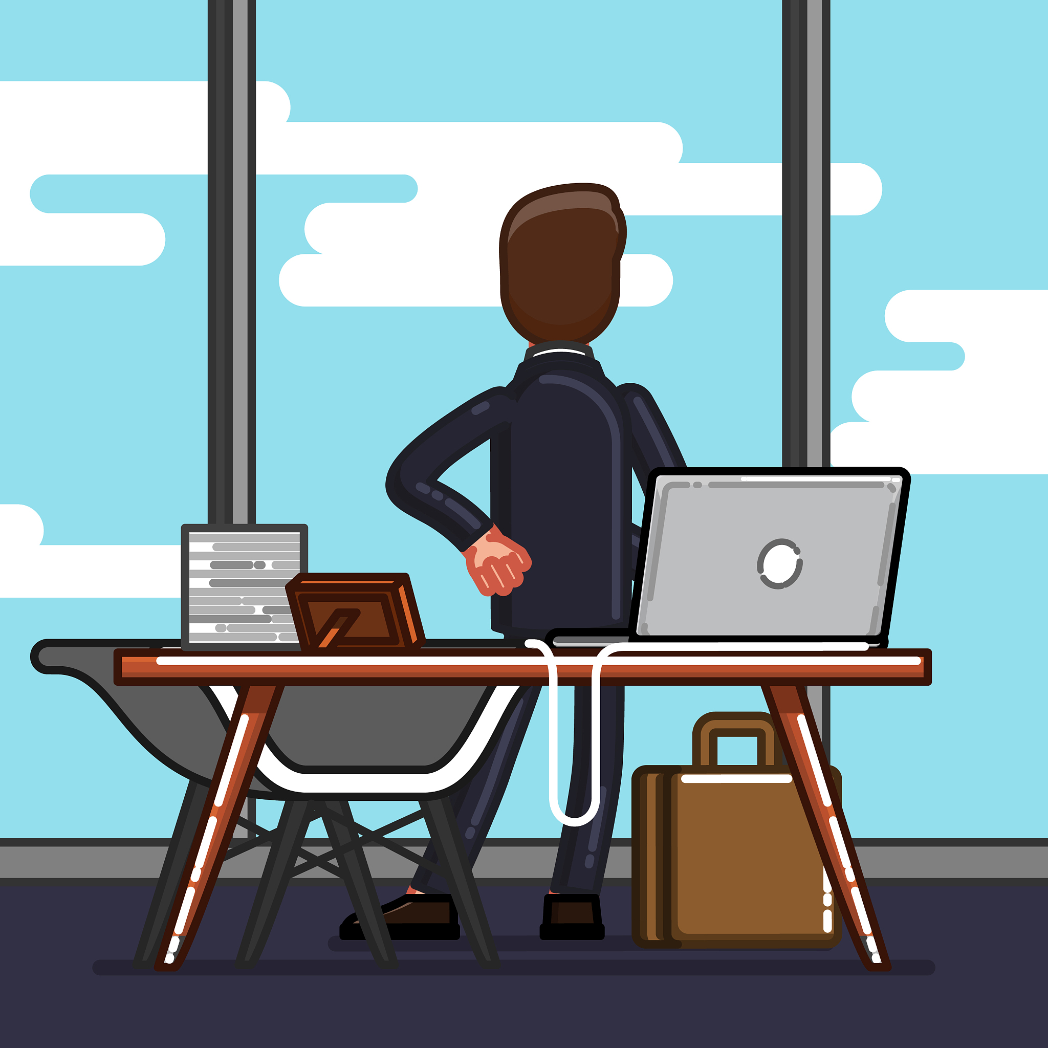 business sketch man