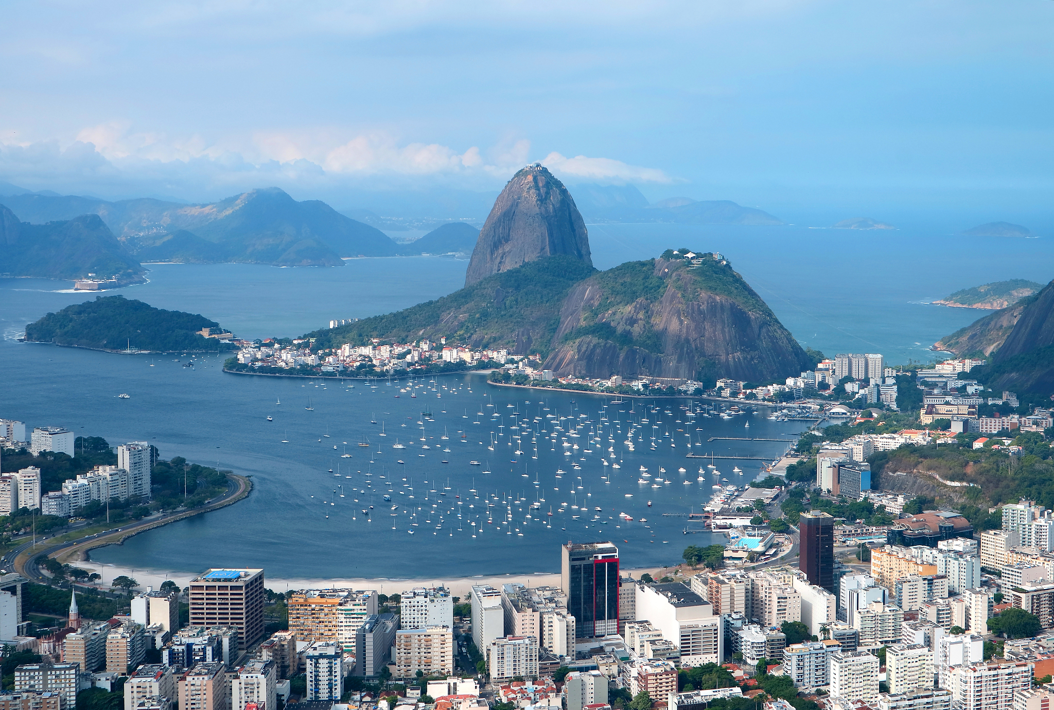 sugarloaf mountain, the famous landmark of rio de janeiro as see