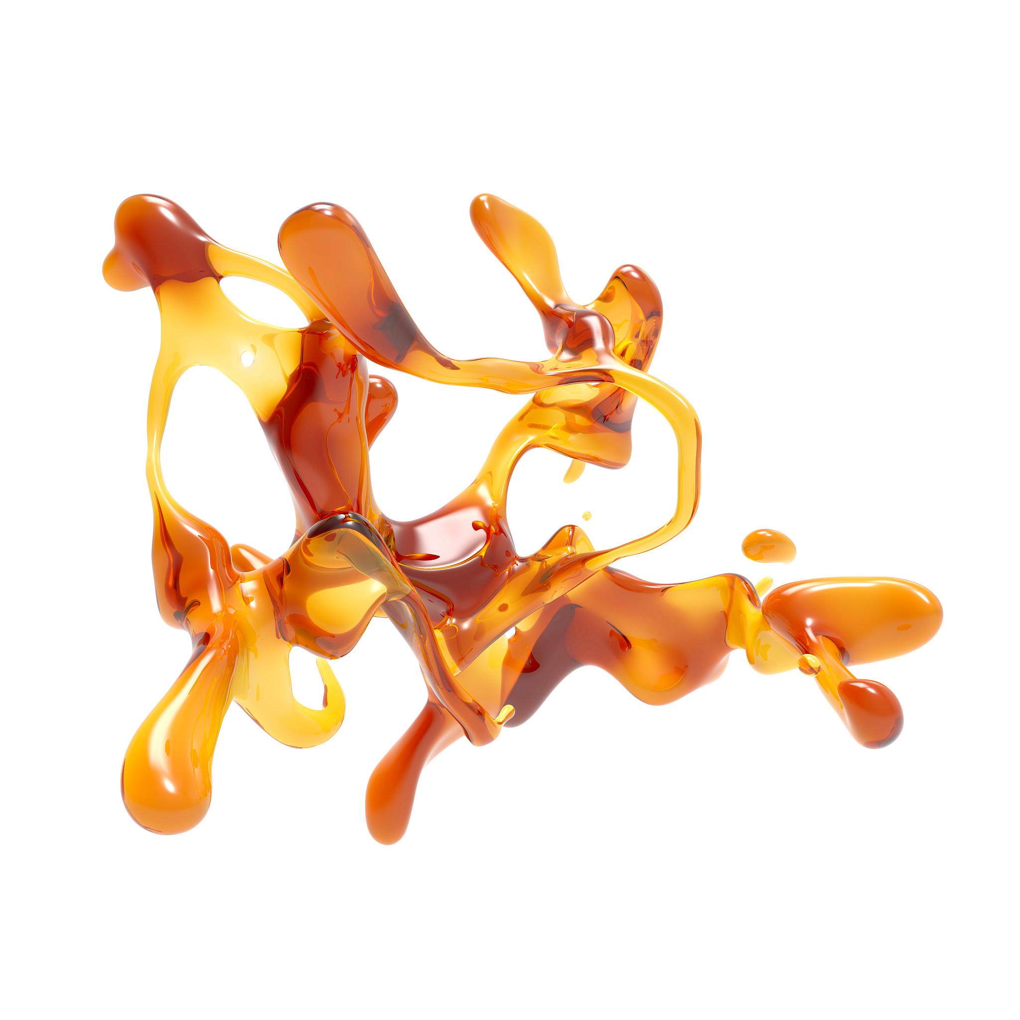 3d abstract liquid splash