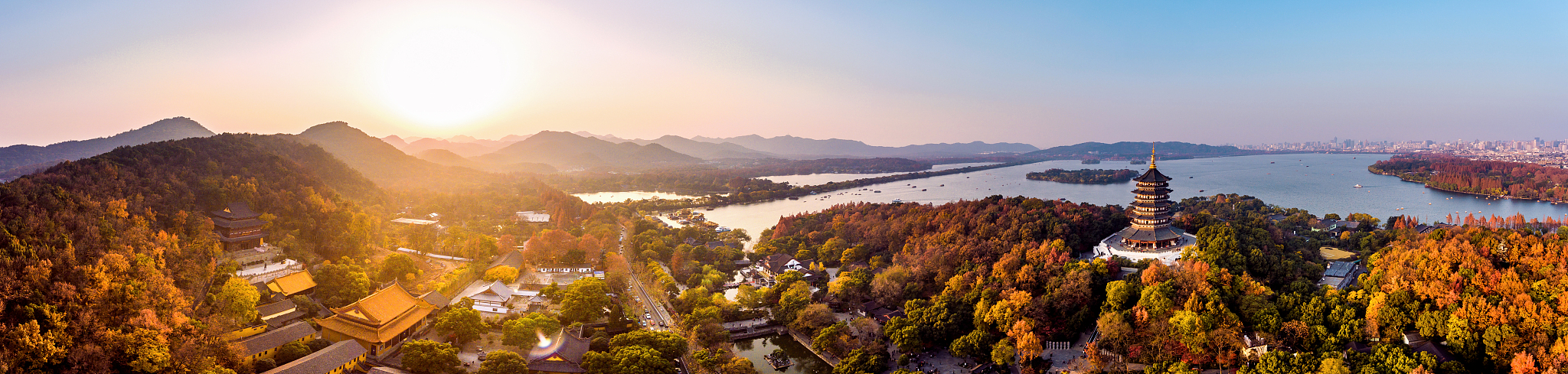 西湖秋景