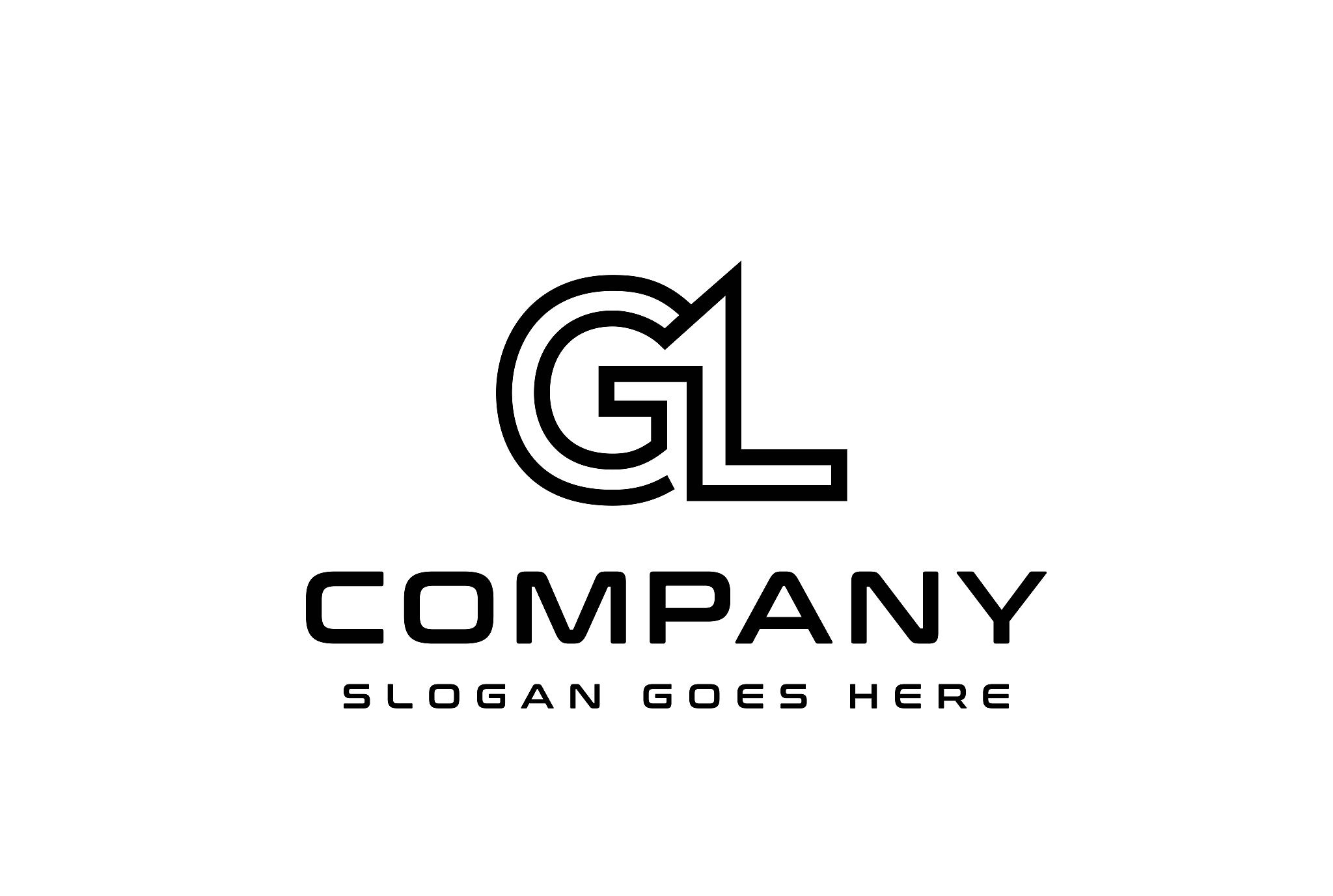 initial letter gl logo vector template