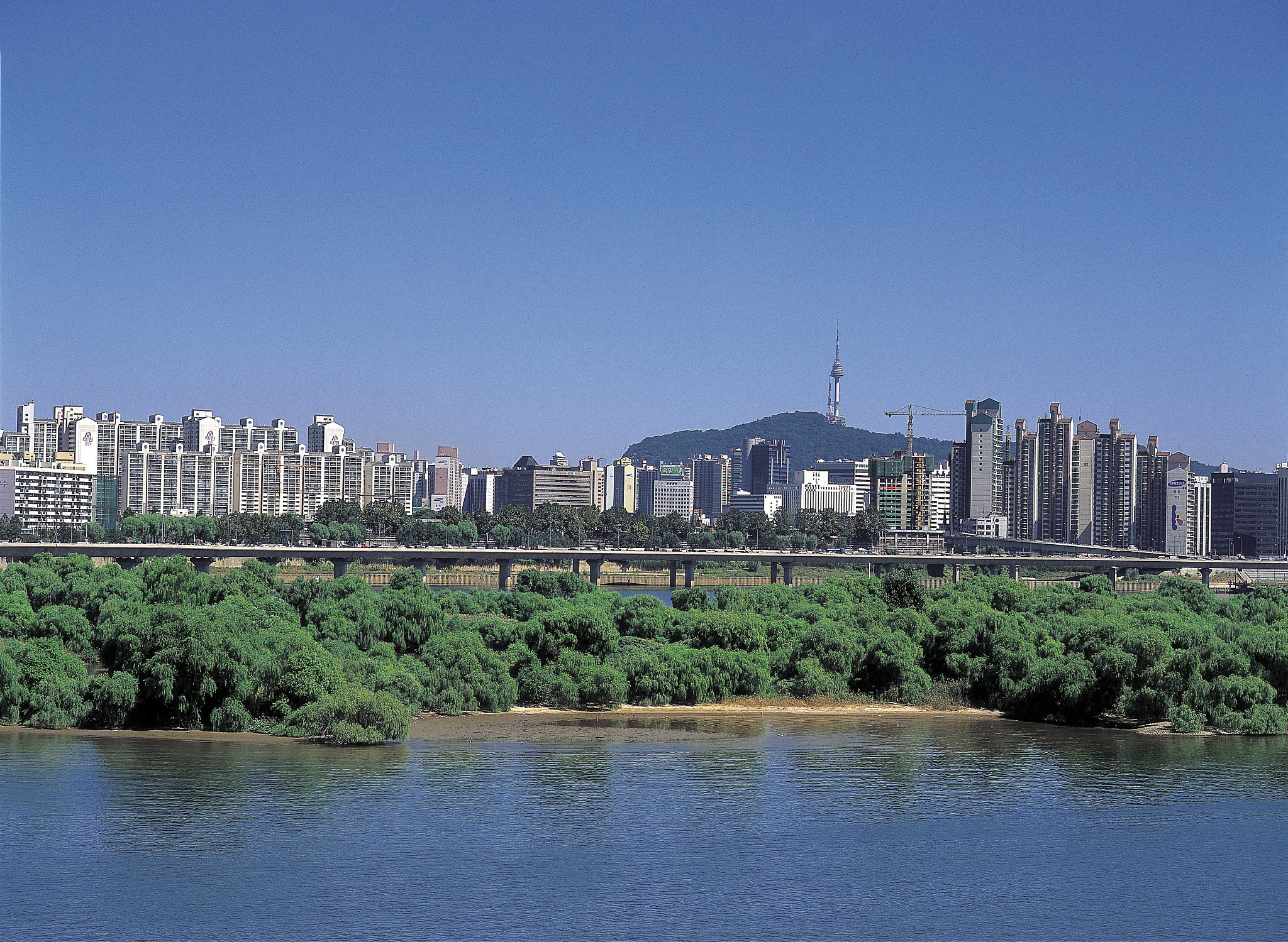 city shoreline in korea