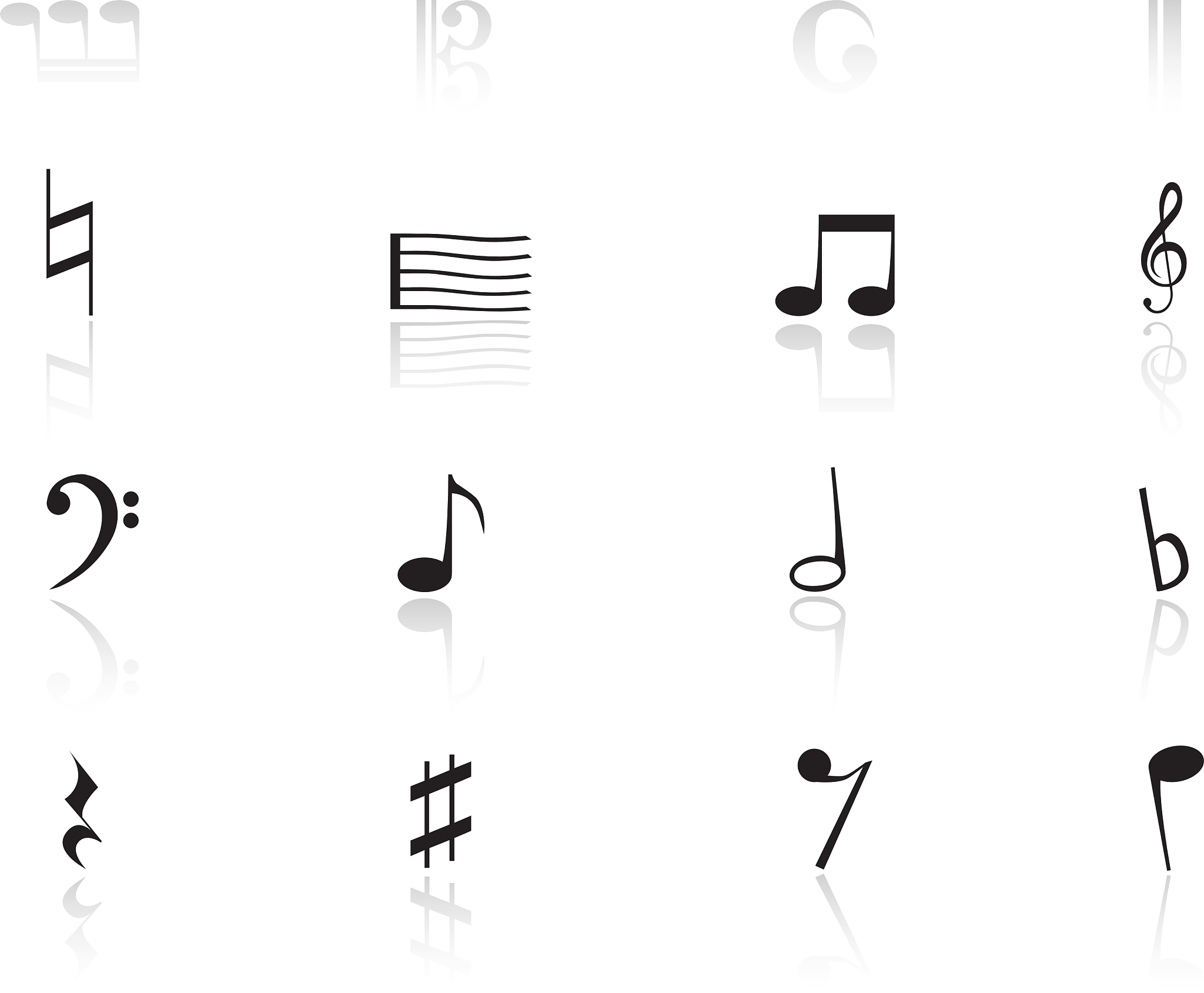 music note icons eps10