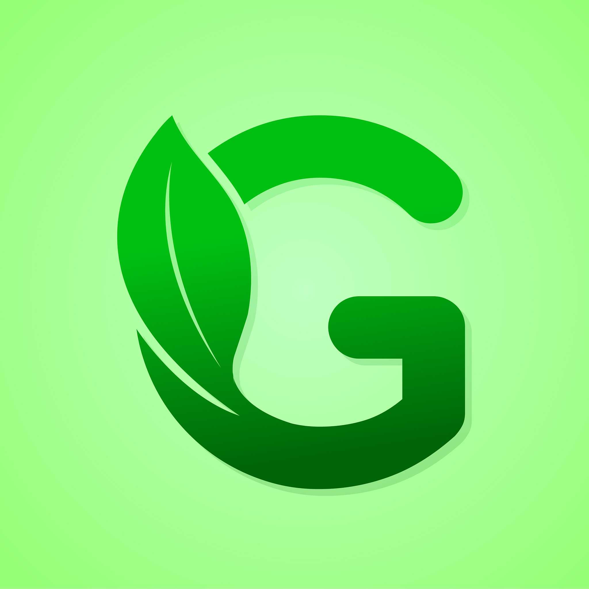 nature lettering for green ecology logo