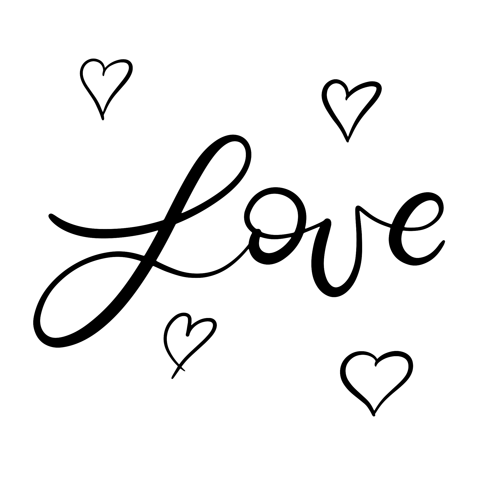 black and white lettering vector illustration