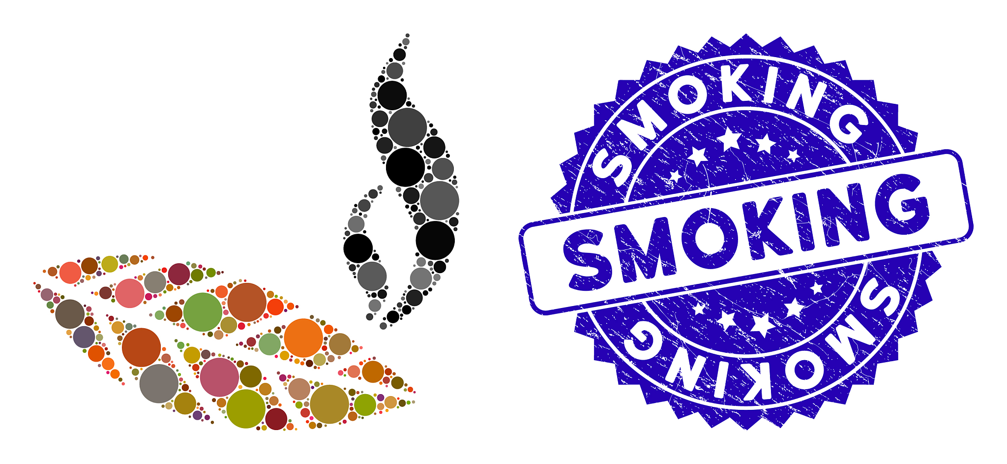 分析一幅用烟头拼出的肺的拼贴画400字从健康和公共倡议角度。