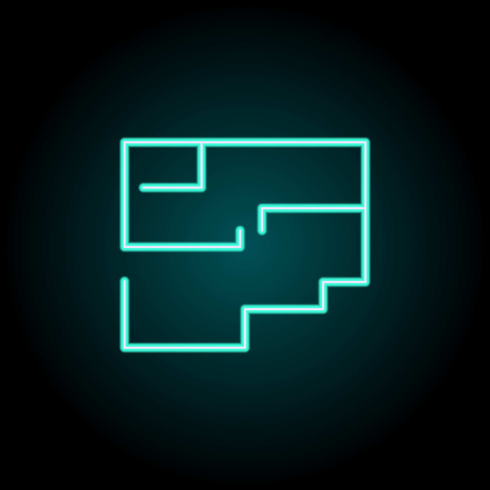 warehouse icon. elements of bulding landmarks in neon style icon